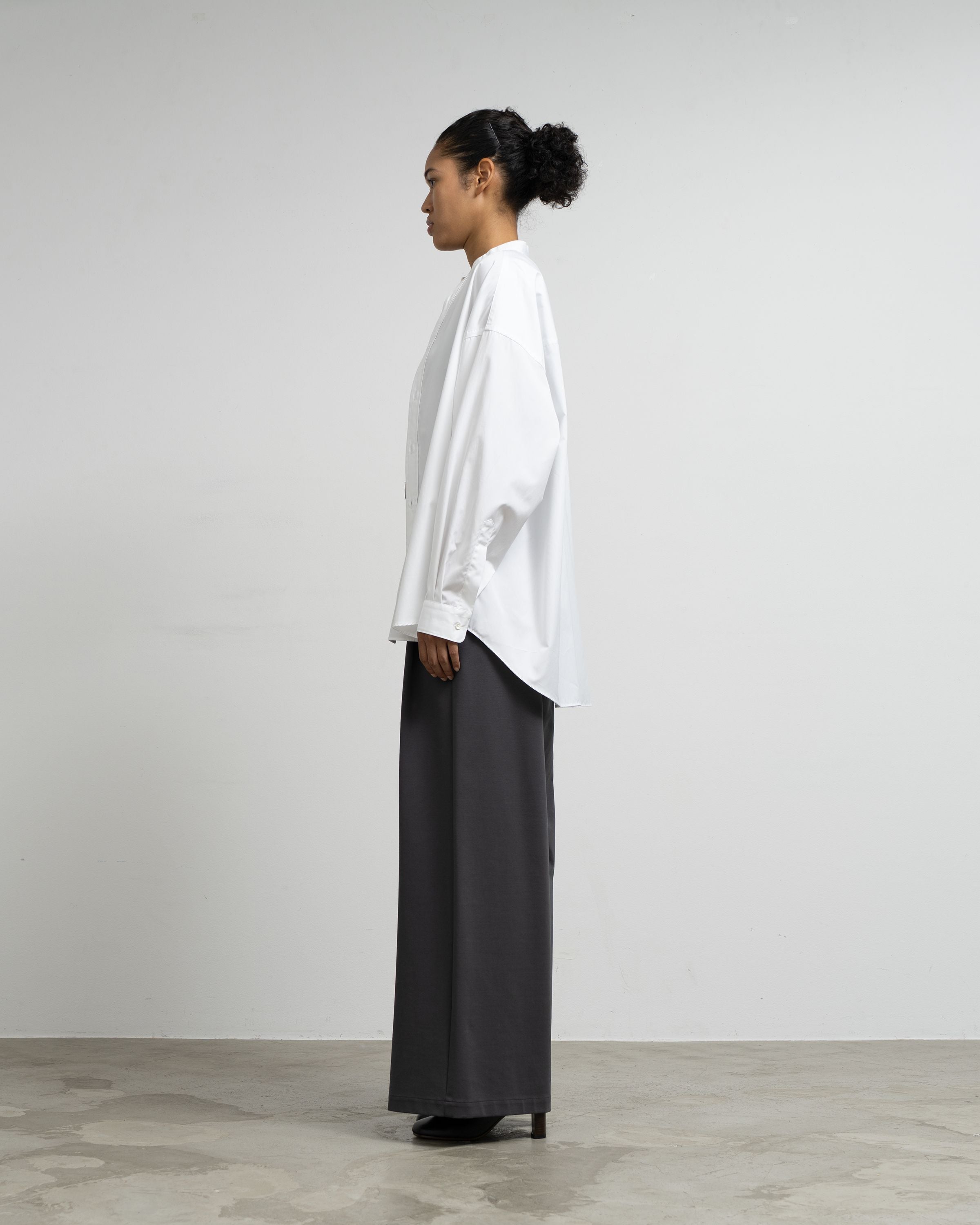 【7/11(土)発売】High Count Broad L/S Oversized Band Collar Shirt