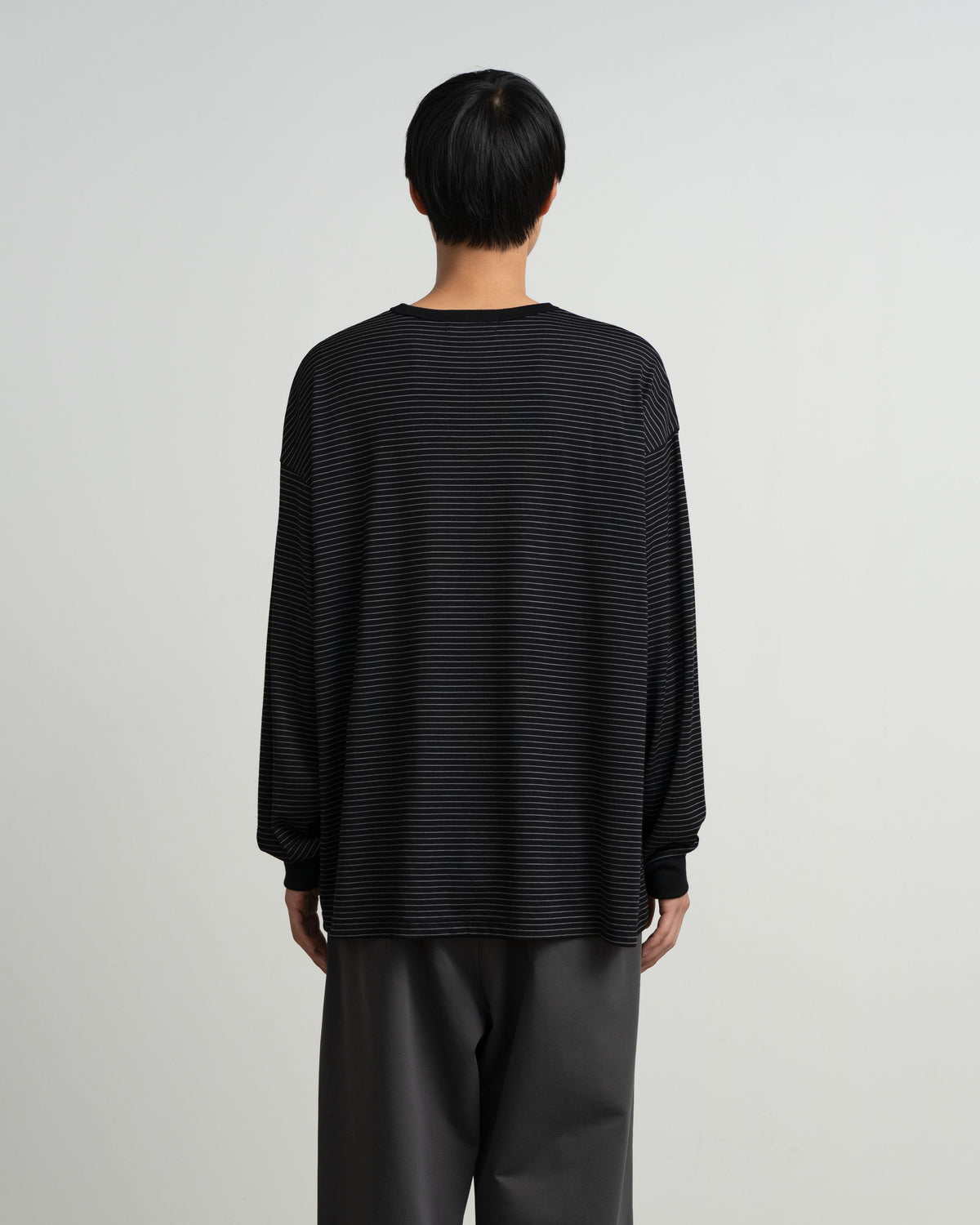 【9/5(土)発売】Fine Wool Border L/S Crew Neck Tee