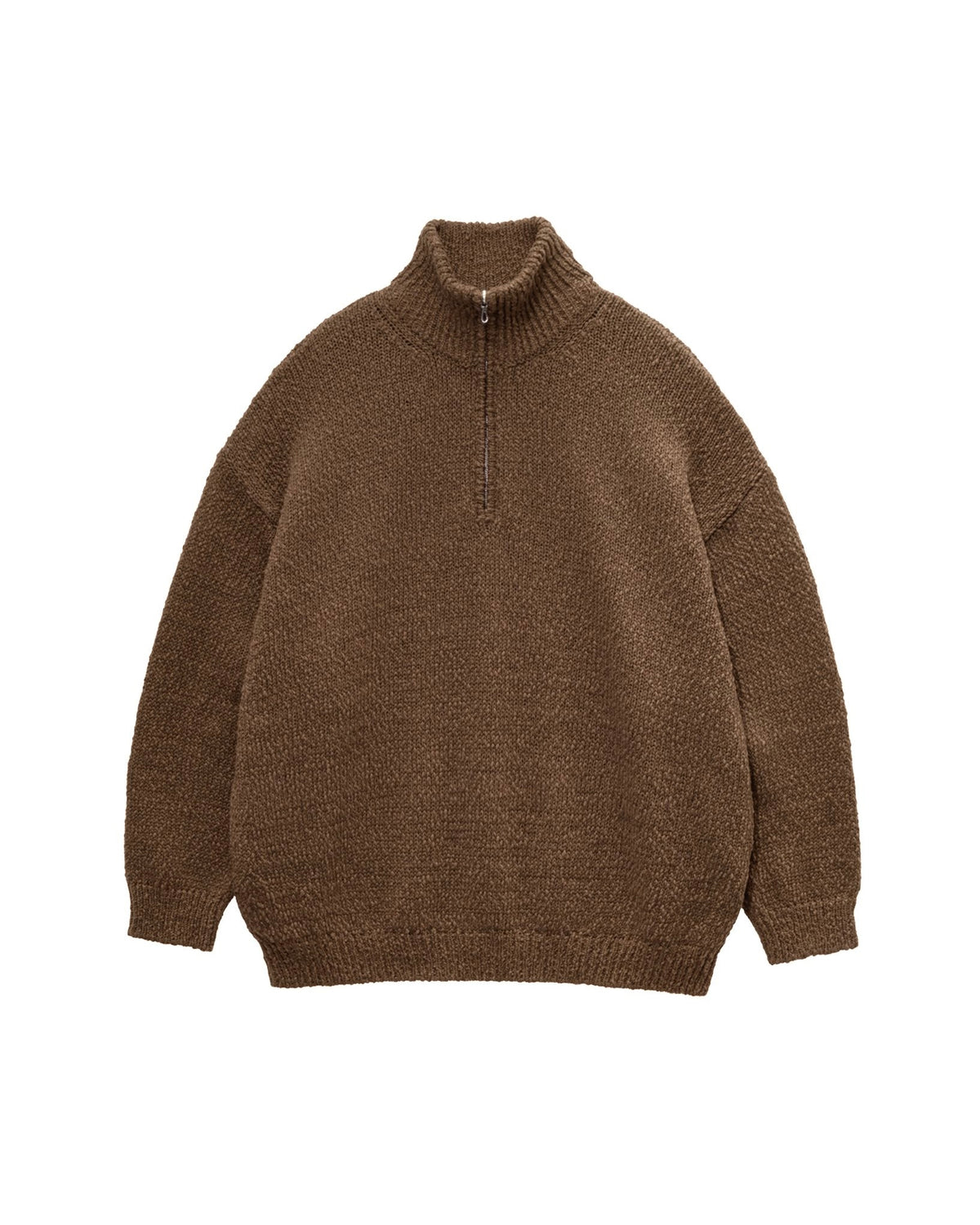 【9/12(土)発売】Cotton Wool Slub Oversized Half Zip Knit