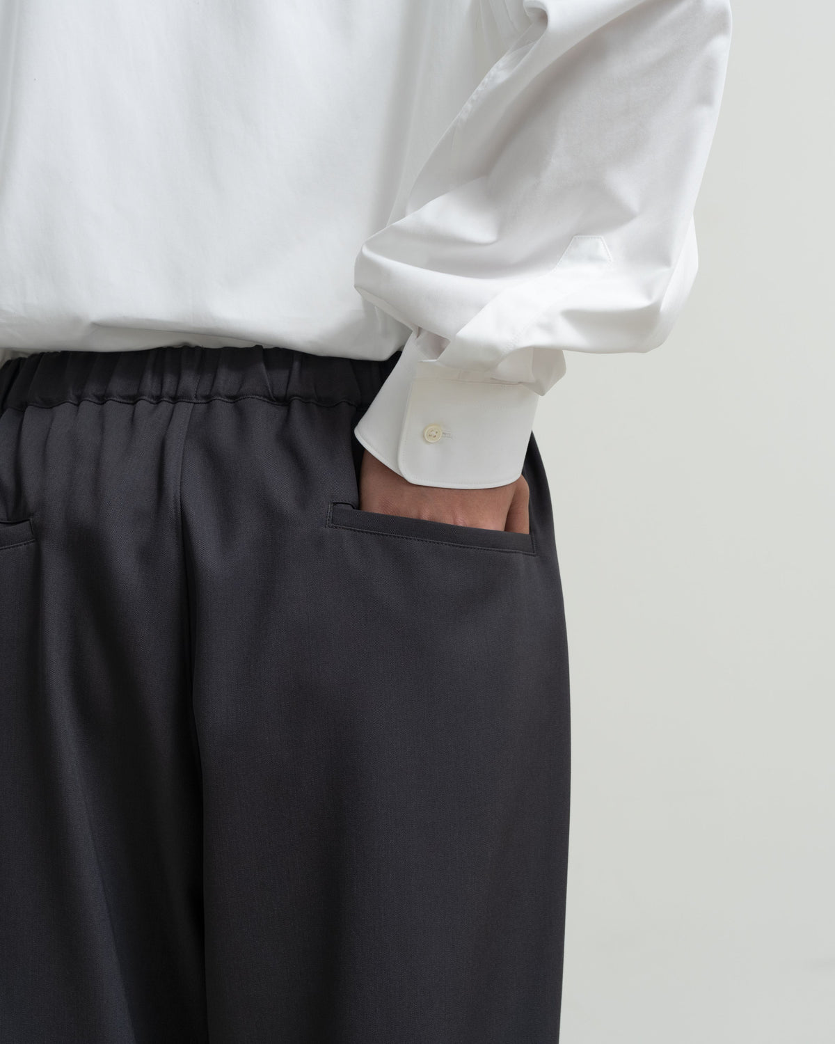 Scale Off Wool Wide Chef Pants
