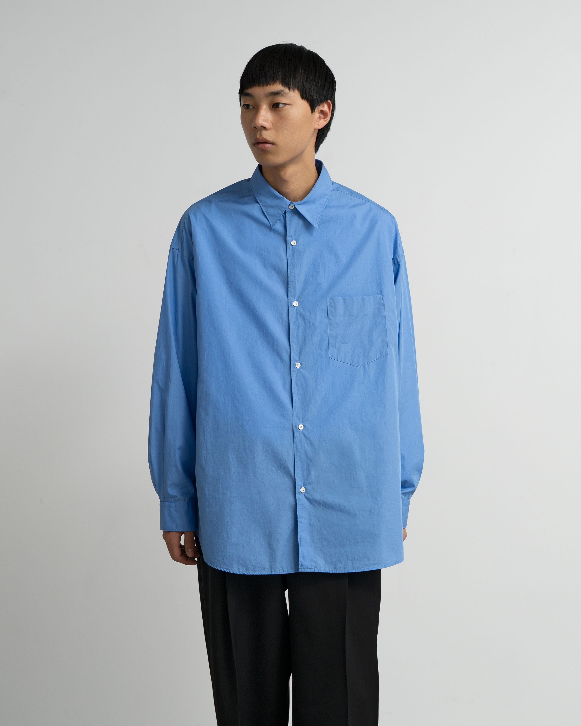 Broad L/S Oversized Regular Collar Shirt