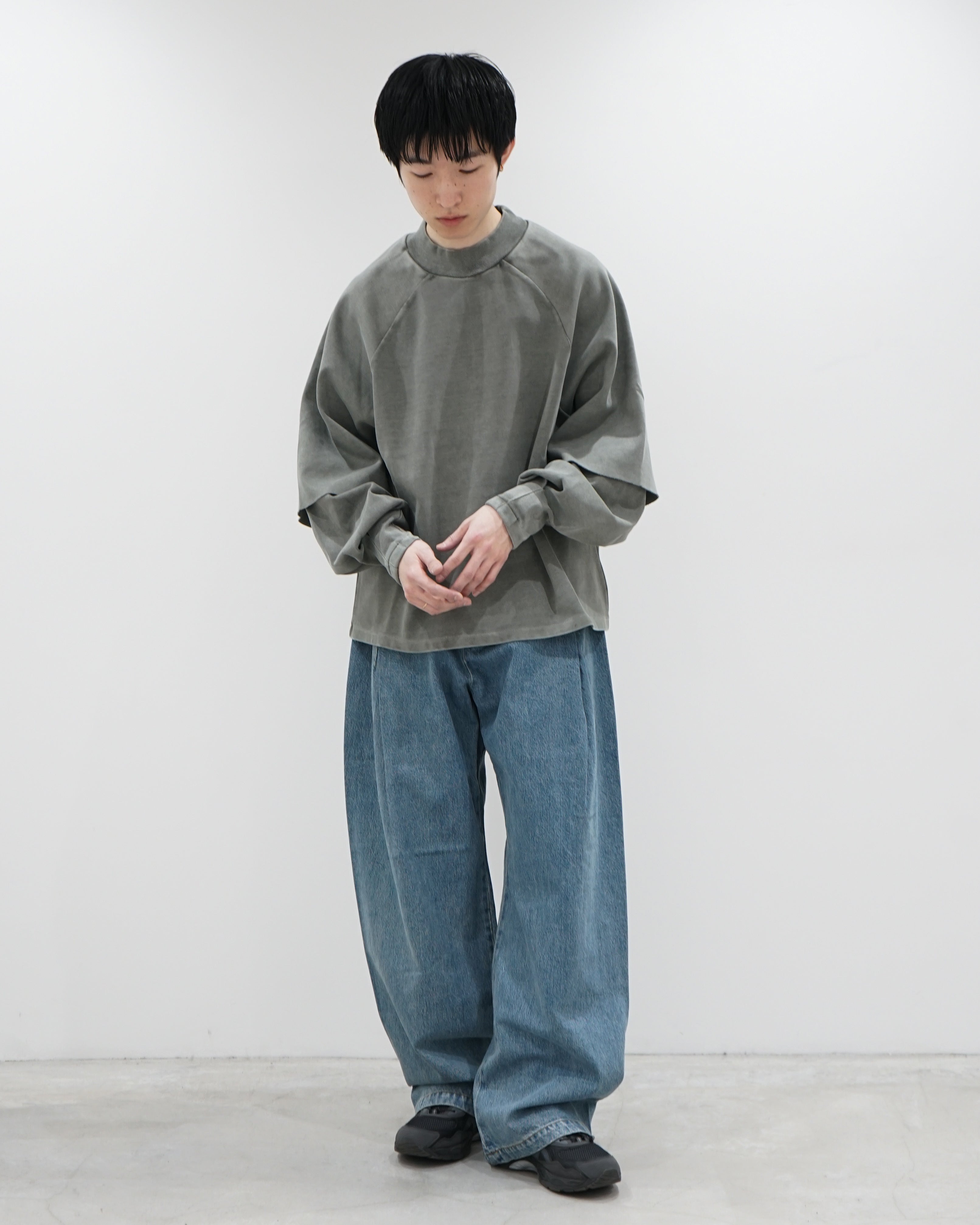 DENIM BERMUDA JEANS vintage tide blue wash