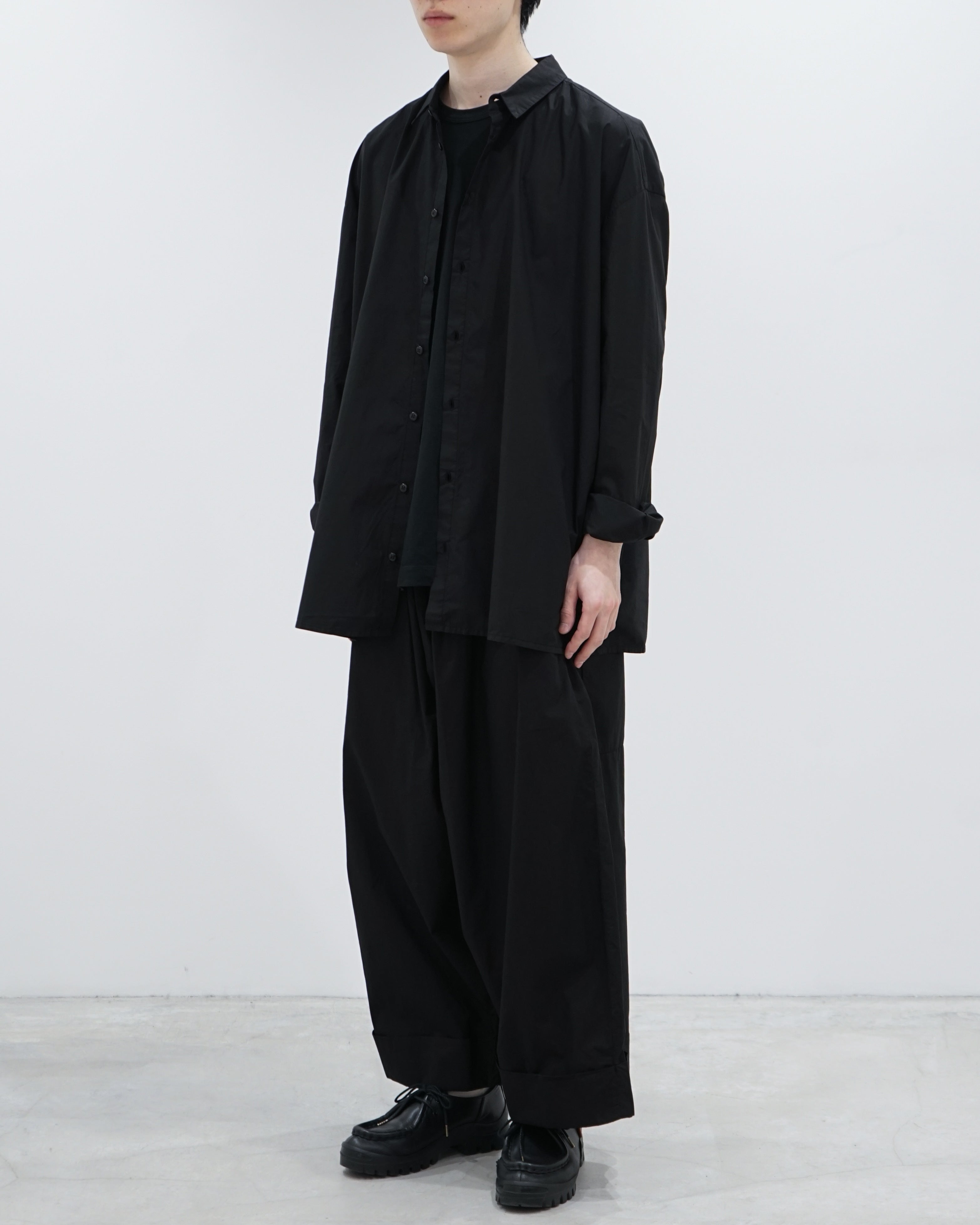 【26SS】THE DRAUGHTSMAN SHIRT / POPLIN FLINT(BLACK)
