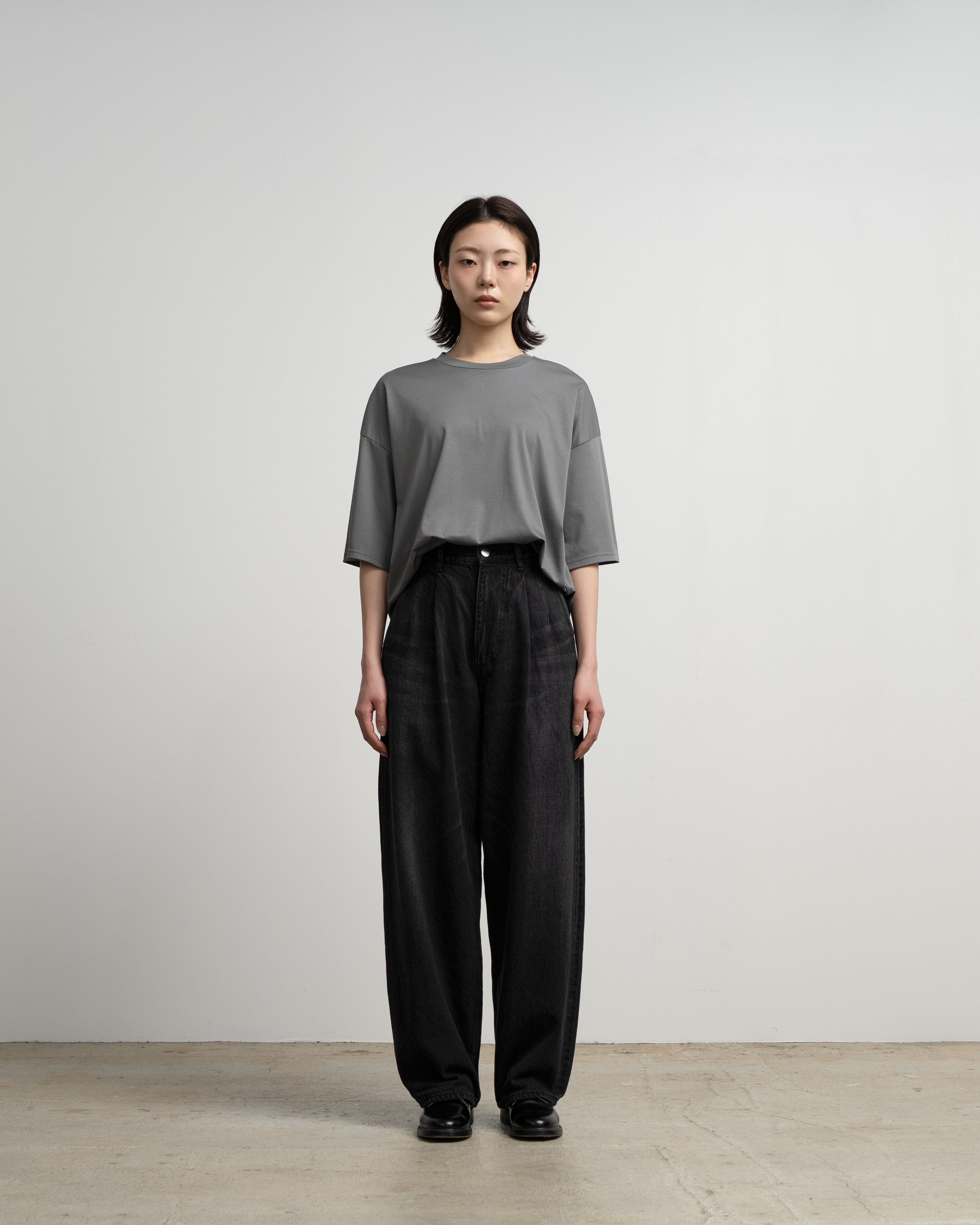 Selvage Denim Two Tuck Pants -DARK FADE-