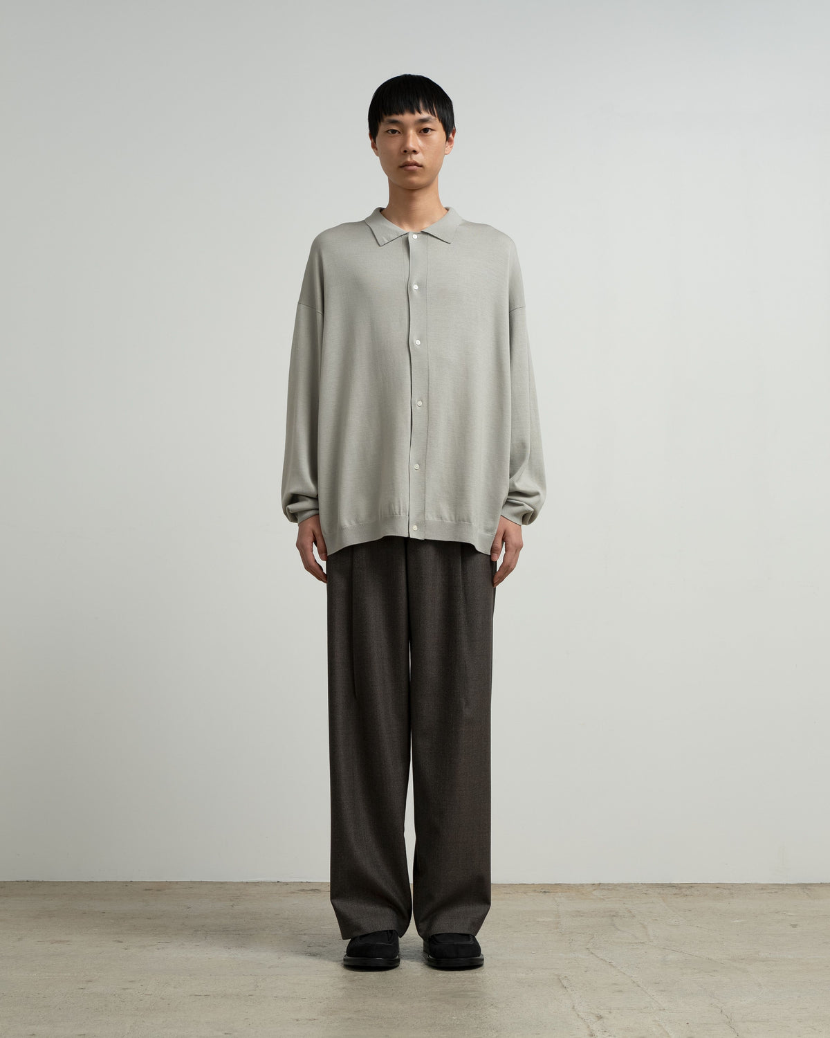 High Gauge Oversized L/S Knit Shirts
