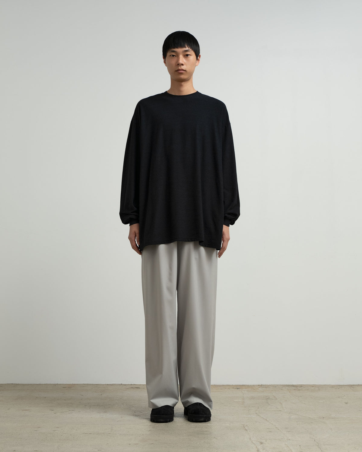 Cotton Wool Ripple Crew Neck L/S Tee