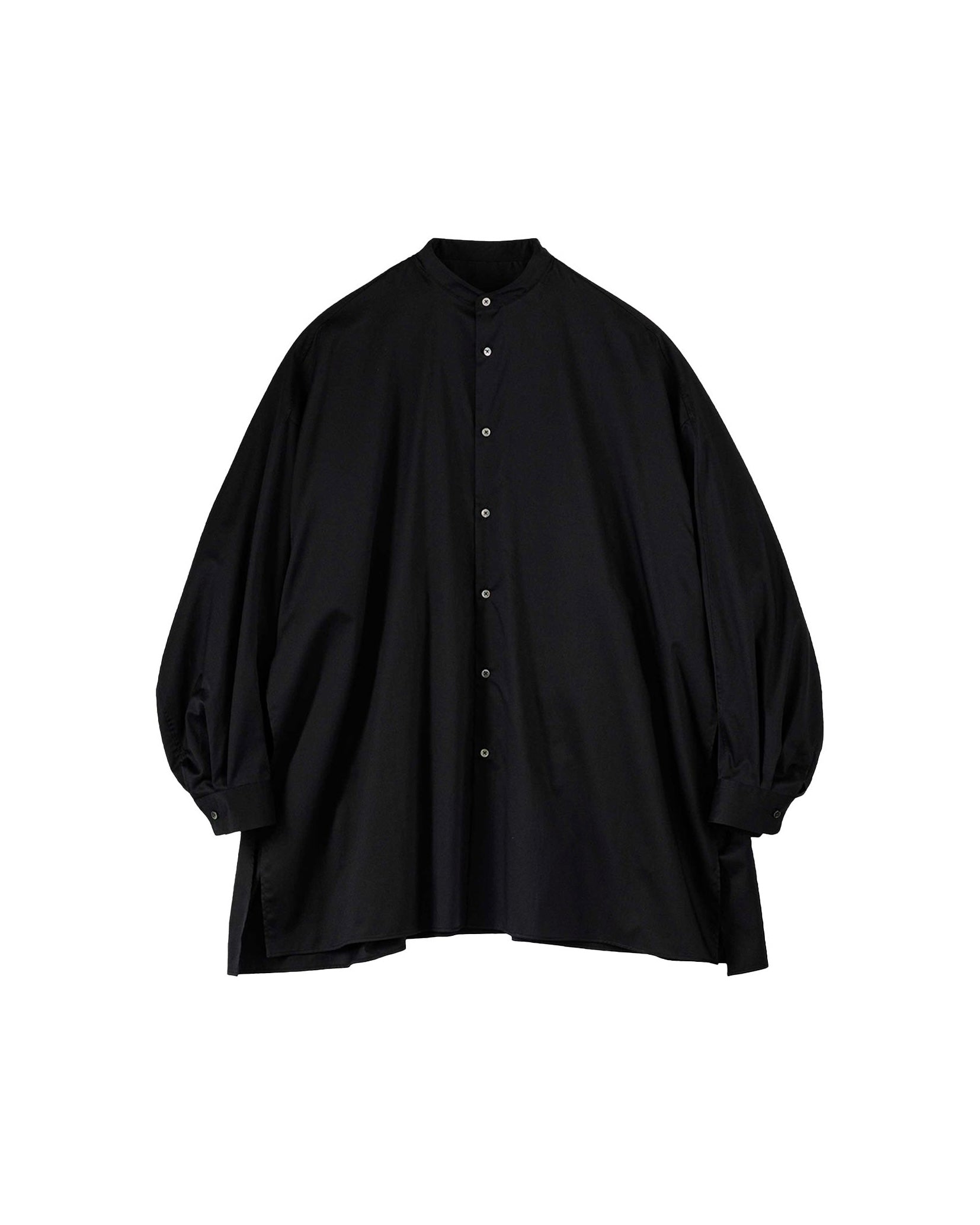 【8/8(土)発売】Silicon Poplin Deep Slit Band Collar Shirt