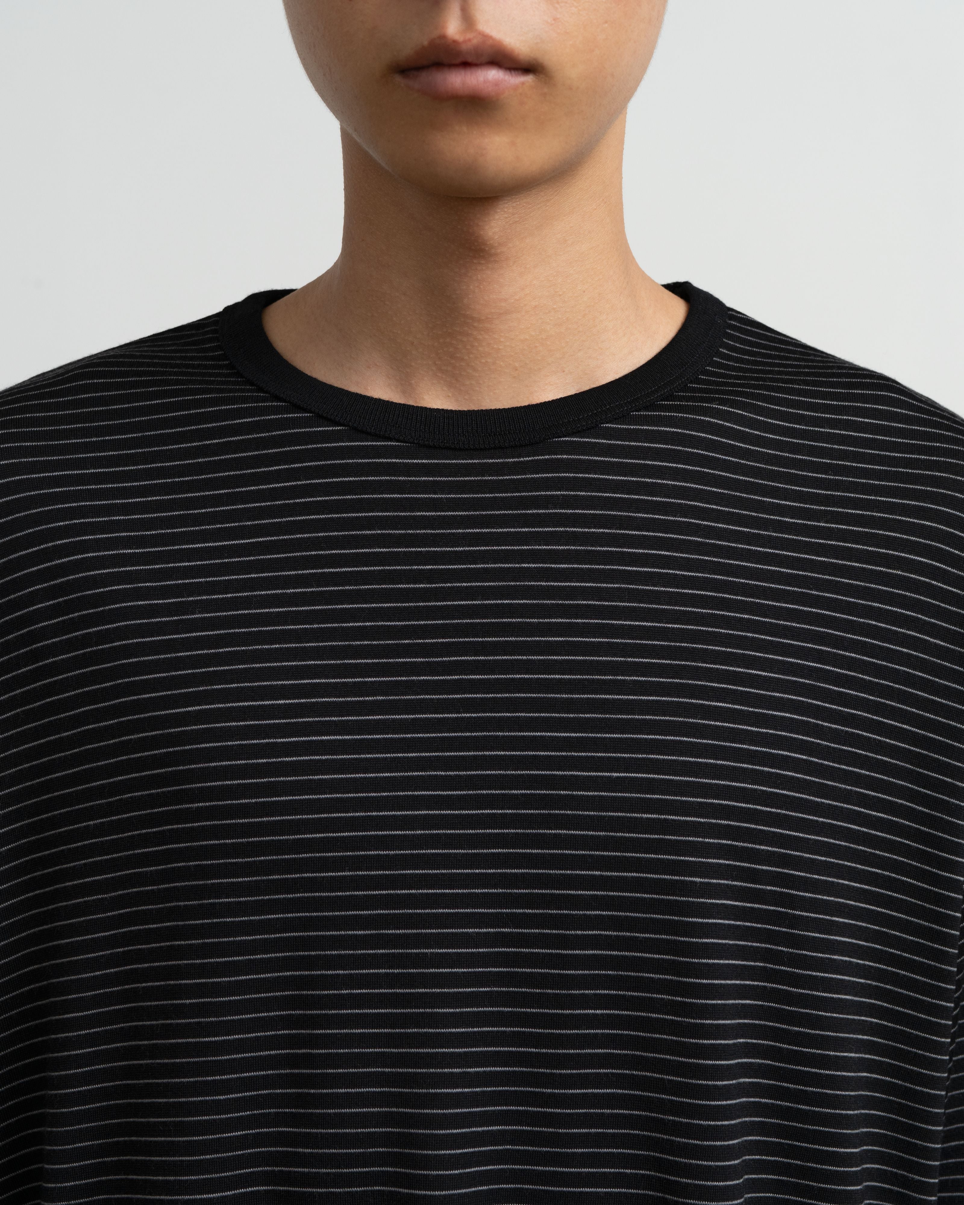 【9/5(土)発売】Fine Wool Border L/S Crew Neck Tee