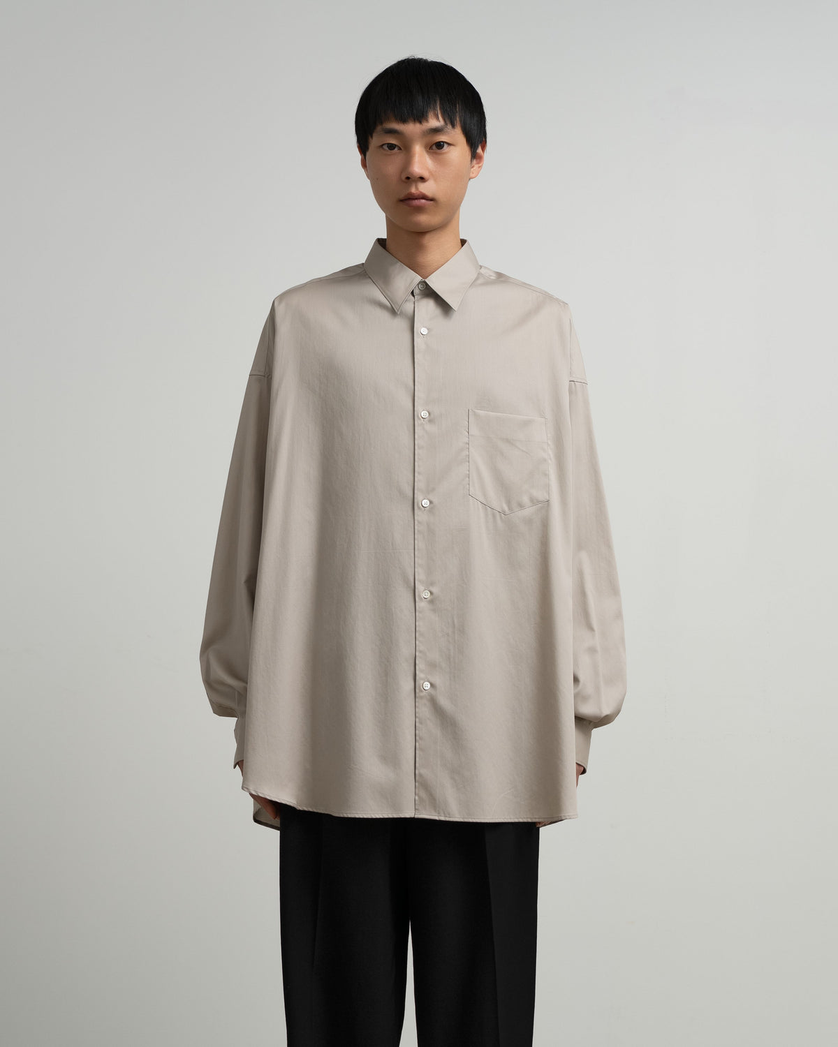 Silicon Poplin Oversized Regular Collar Shirt