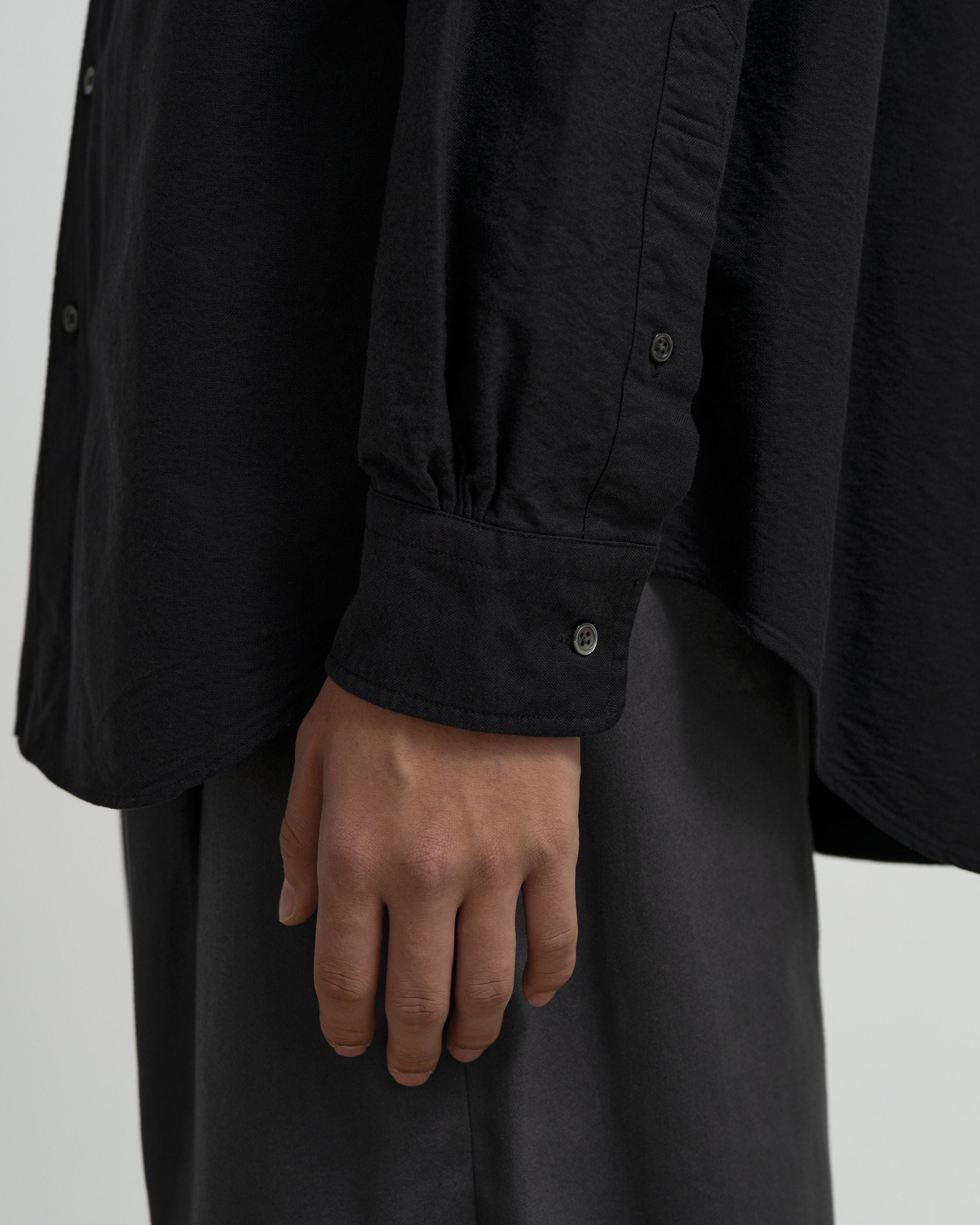Oxford L/S Band Collar Box Shirt