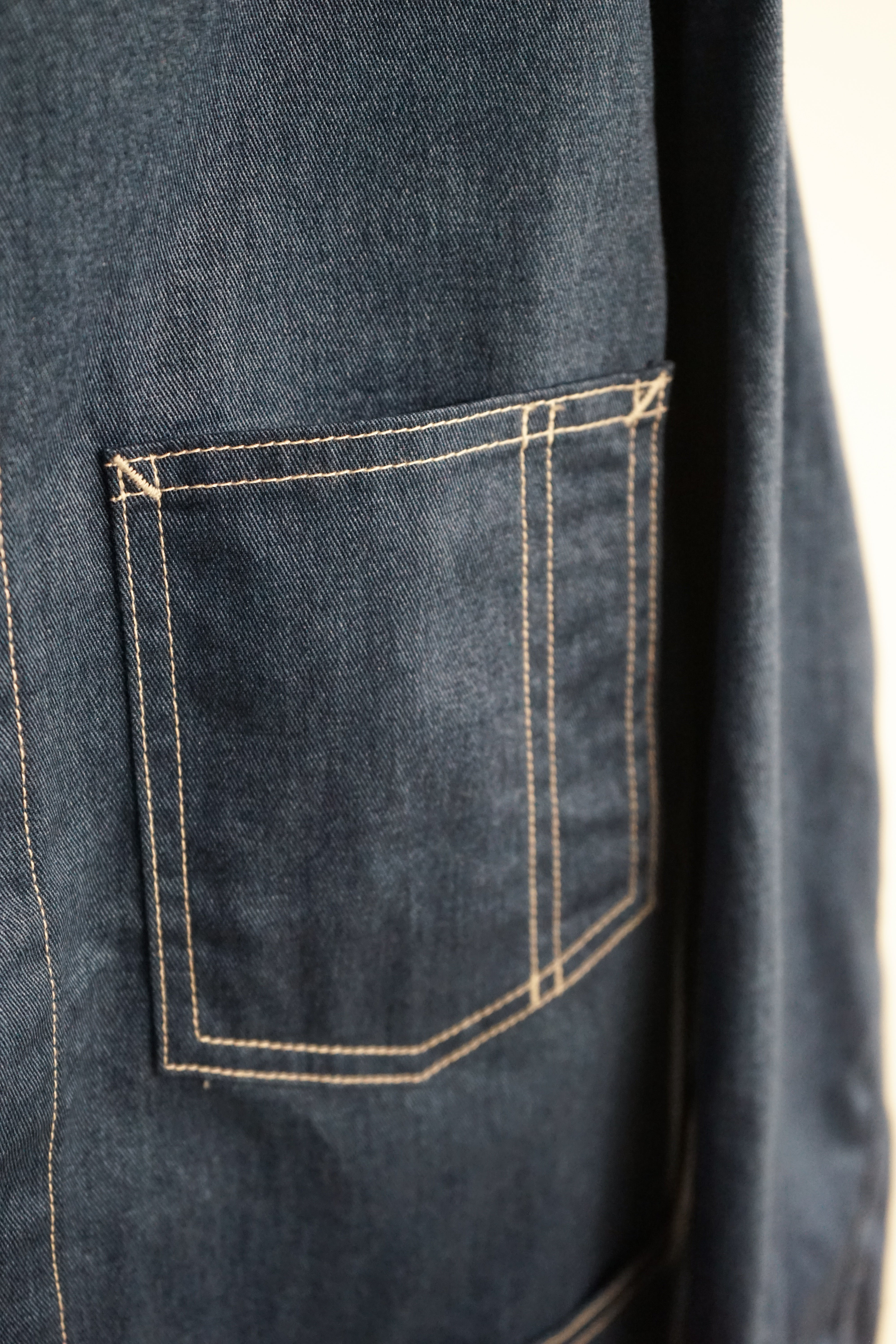 PRINT DENIM COVERALL JACKET