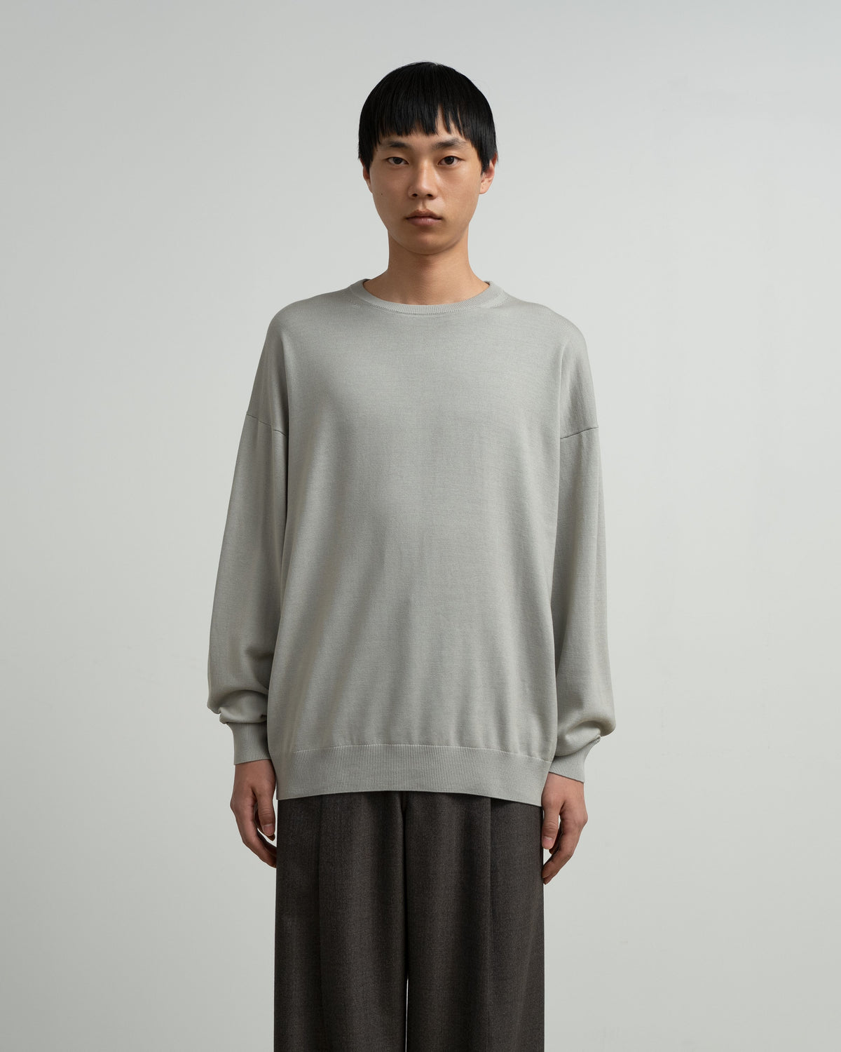 High Gauge L/S Oversized Crew Neck Knit