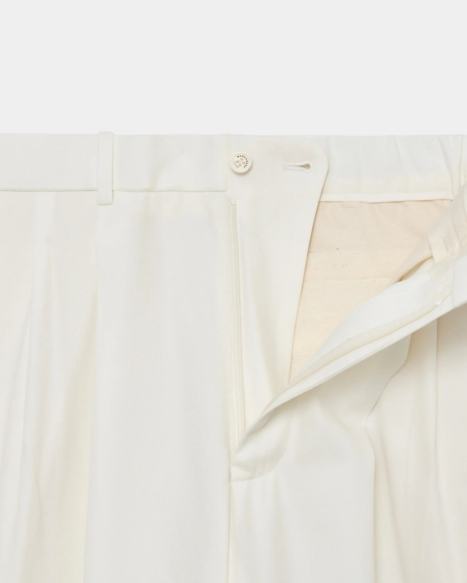 ORGANIC GIZA VOILE YARN TWILL CLASSIC FIT DOUBLE PLEATED TROUSERS