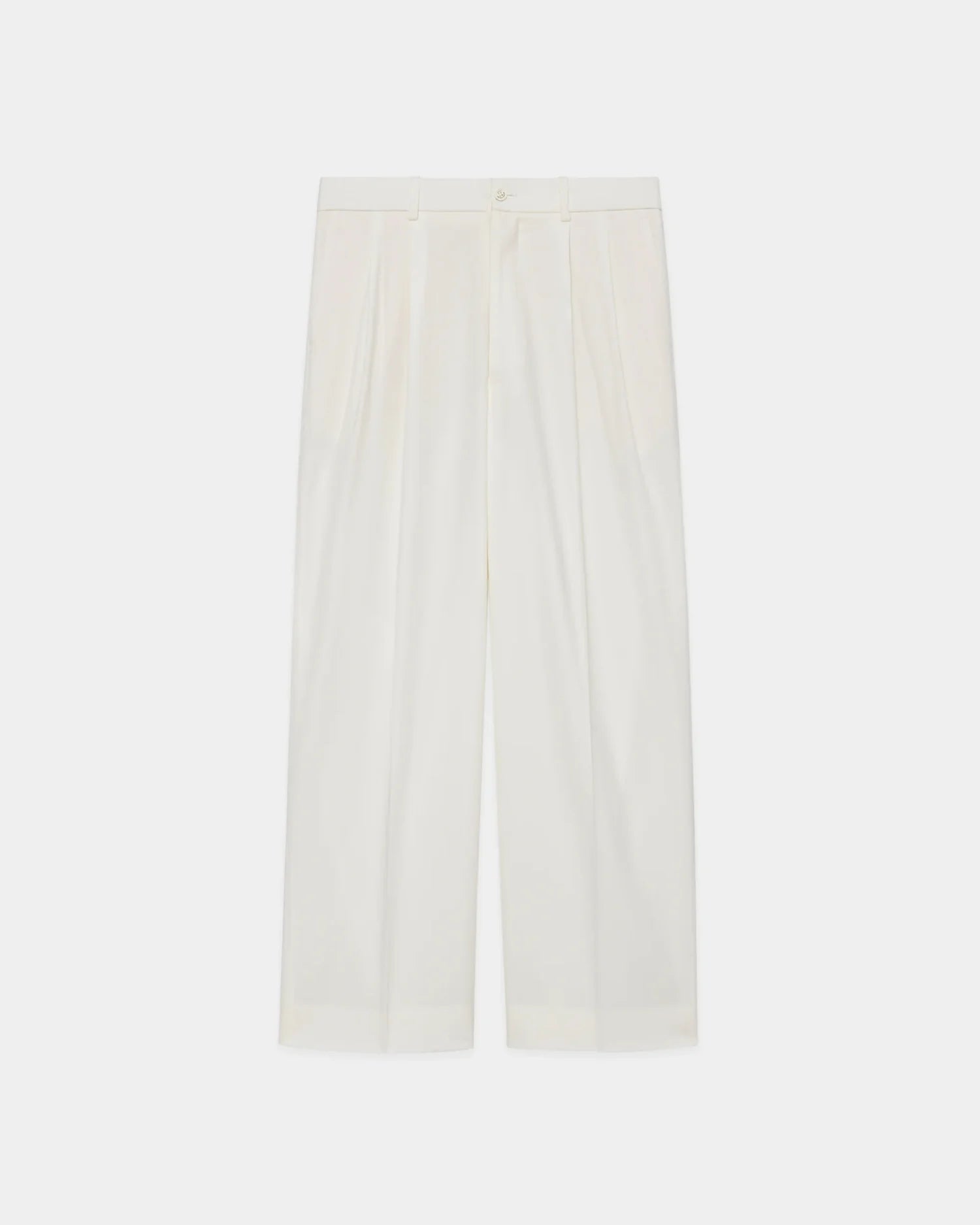 ORGANIC GIZA VOILE YARN TWILL CLASSIC FIT DOUBLE PLEATED TROUSERS