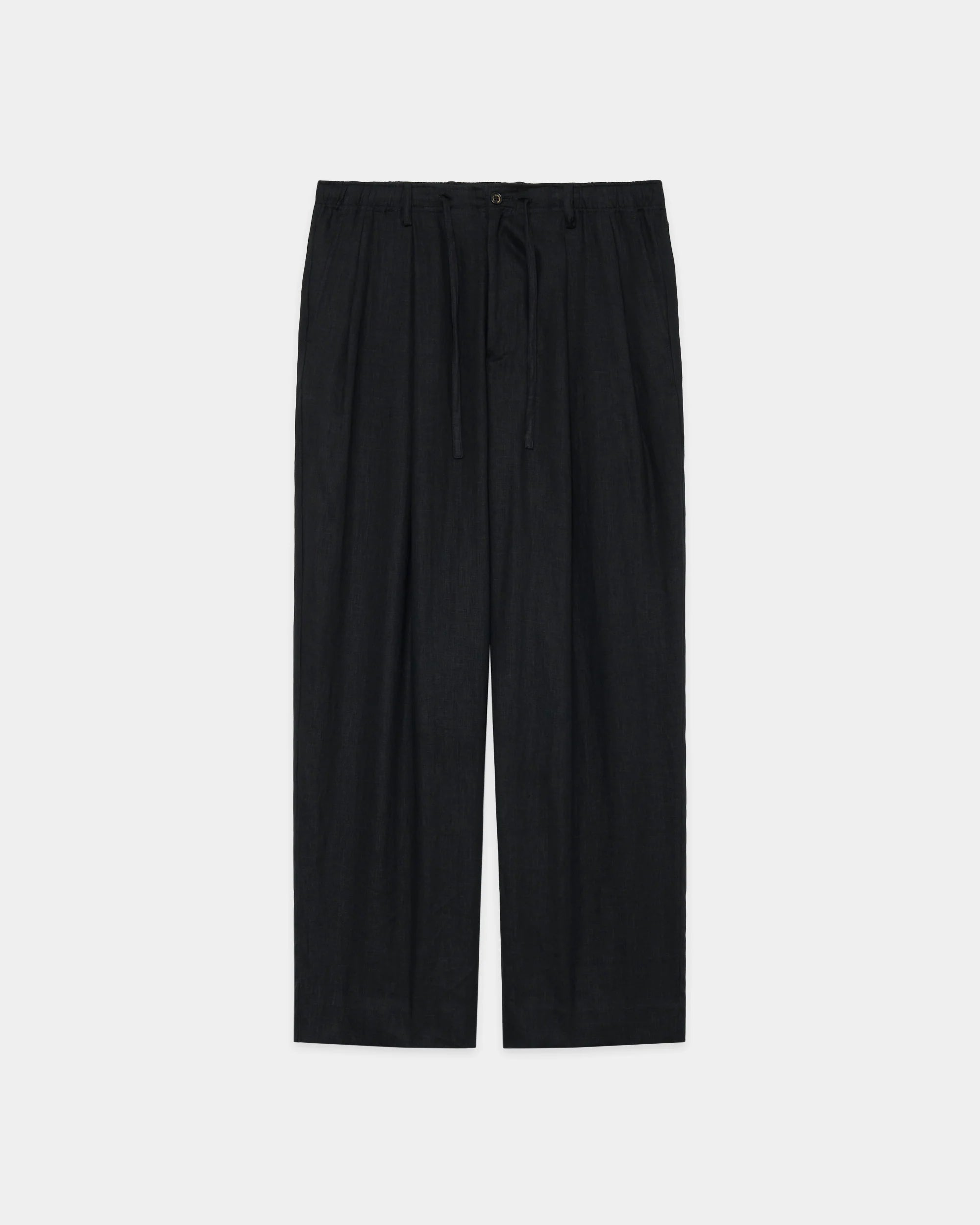 Hemp Shirting Double Pleated Easy Trousers
