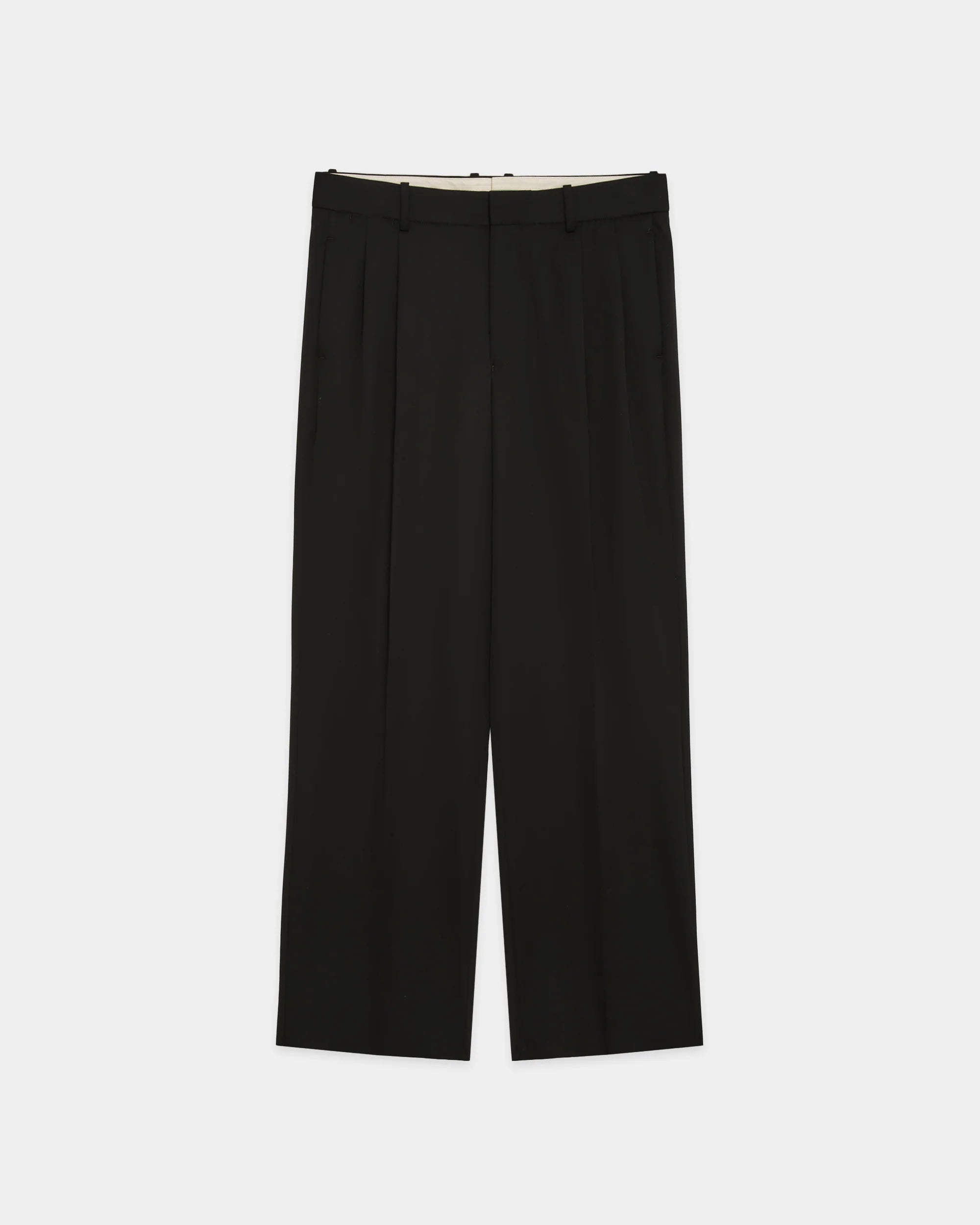 【7/23(木)発売】ORGANIC WOOL 2/80 GABARDINE DOUBLE PLEATED STRAIGHT TROUSERS