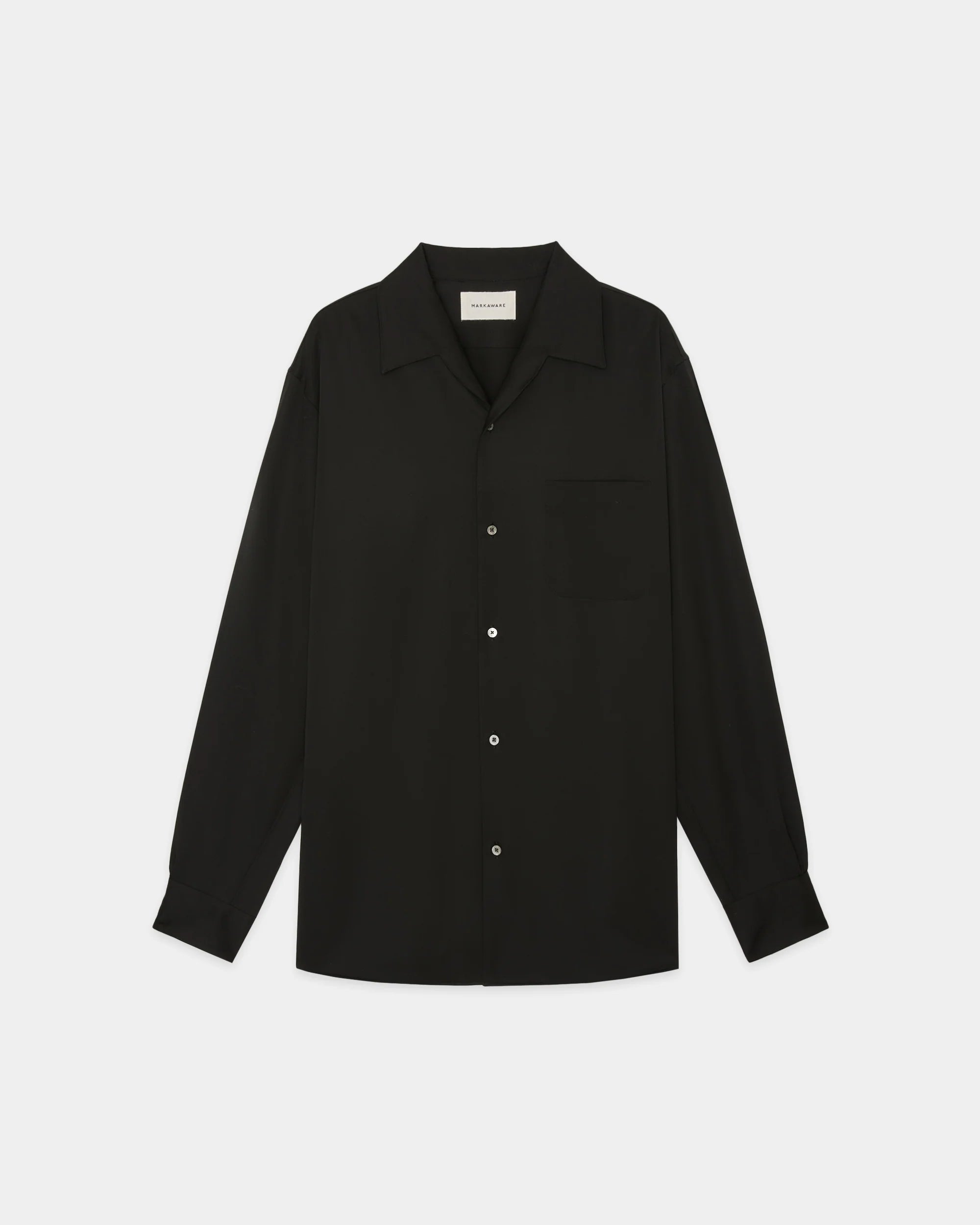 【7/23(木)発売】ORGANIC WOOL 2/80 GABARDINE ITALIAN OPEN COLLAR SHIRT