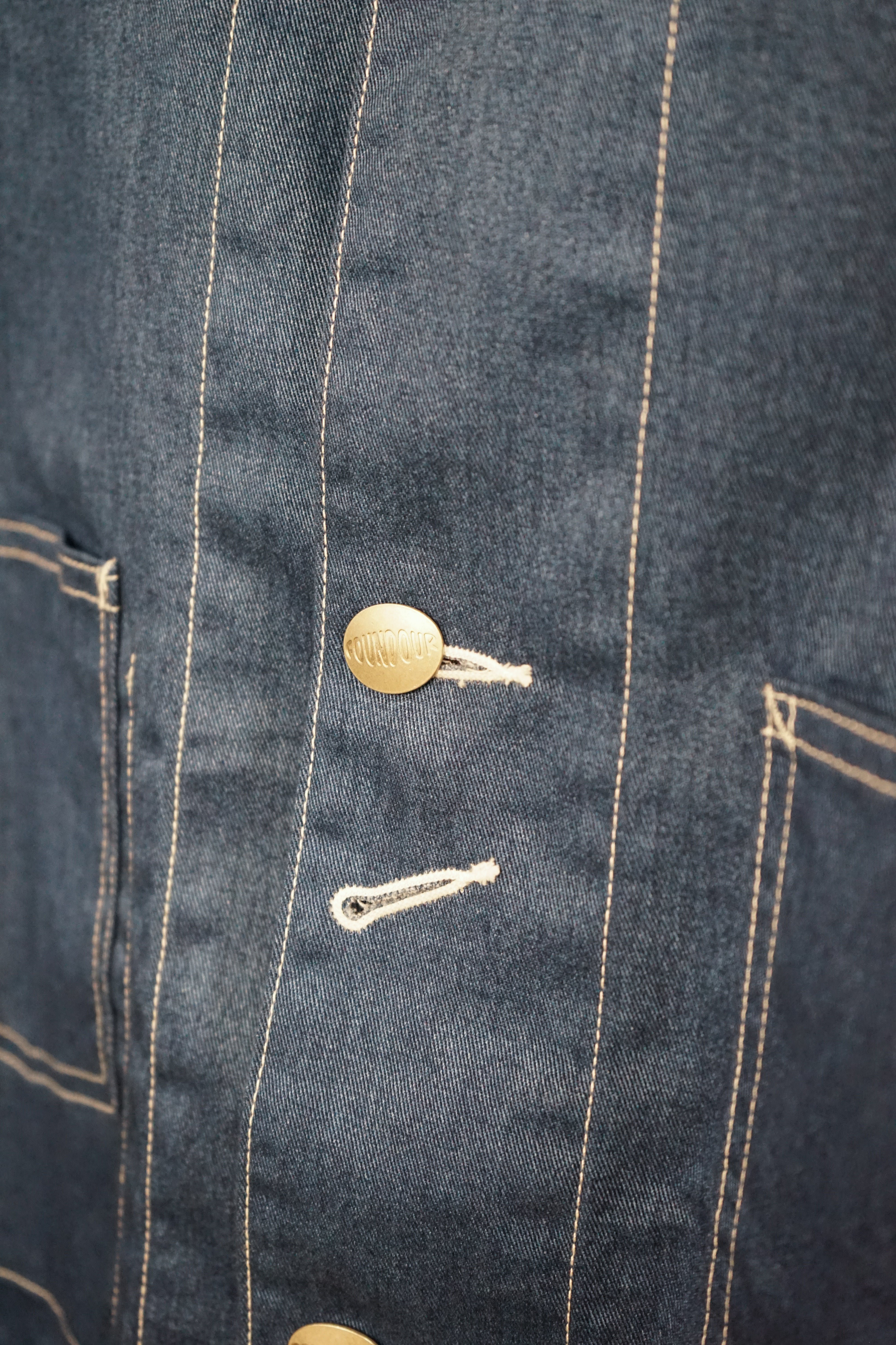 PRINT DENIM COVERALL JACKET