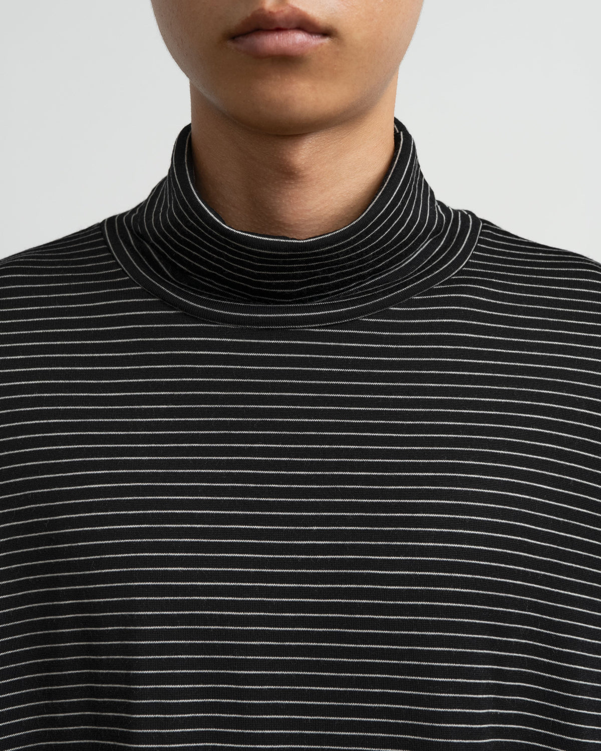 【9/5(土)発売】Fine Wool Border L/S Turtle Neck Tee