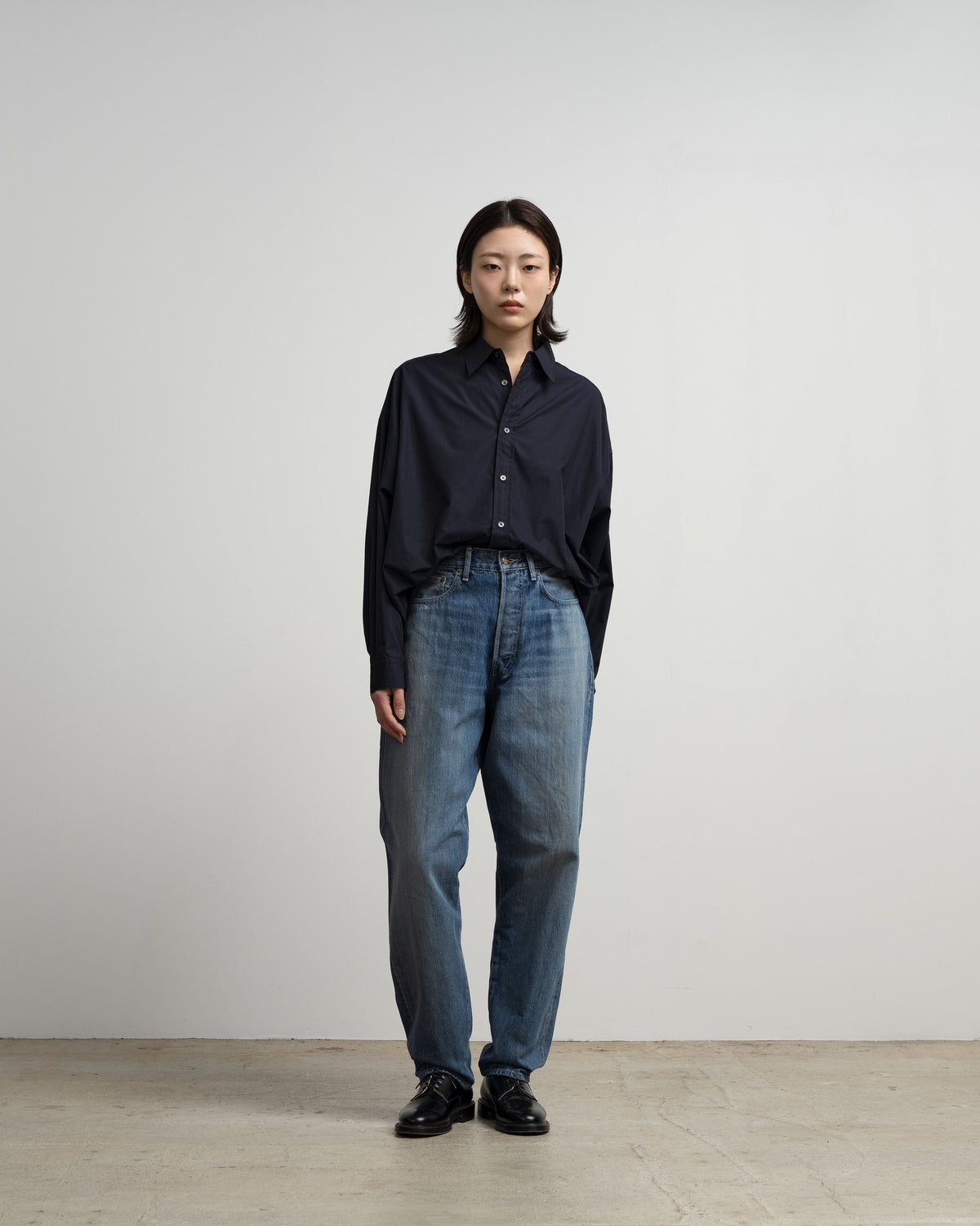 Selvage Denim Five Pocket Tapered Pants -LIGHT FADE-