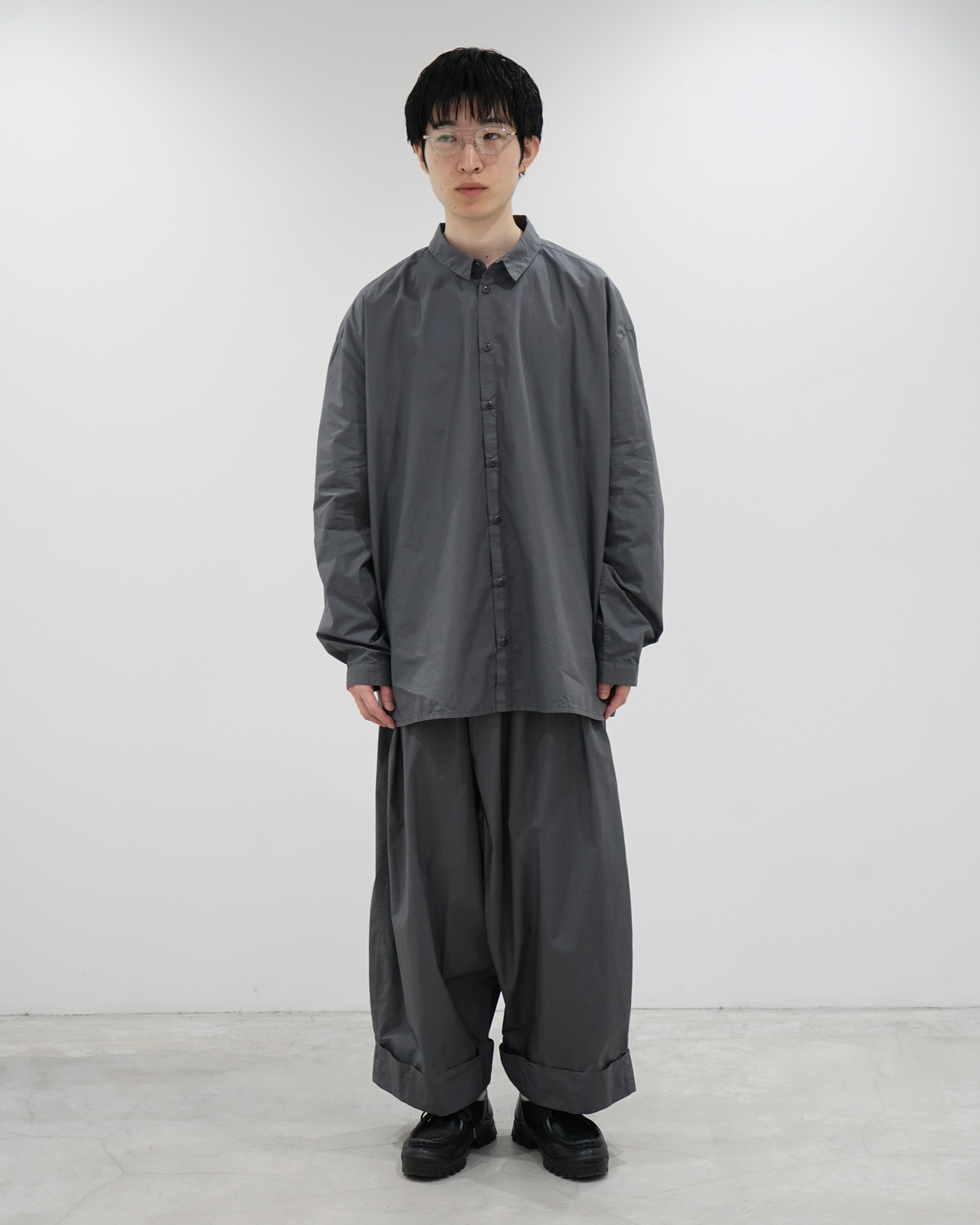 Toogood-THE DRAUGHTSMAN SHIRT / POPLIN PENCIL(GRAY)