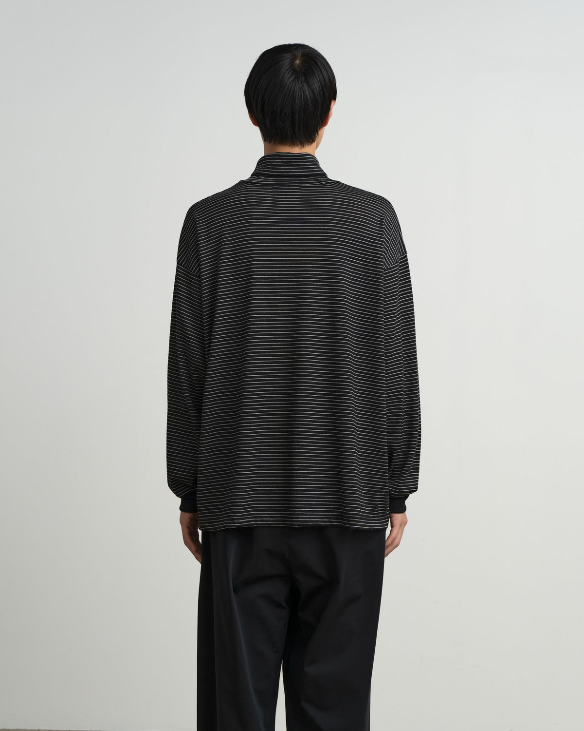 【9/5(土)発売】Fine Wool Border L/S Turtle Neck Tee