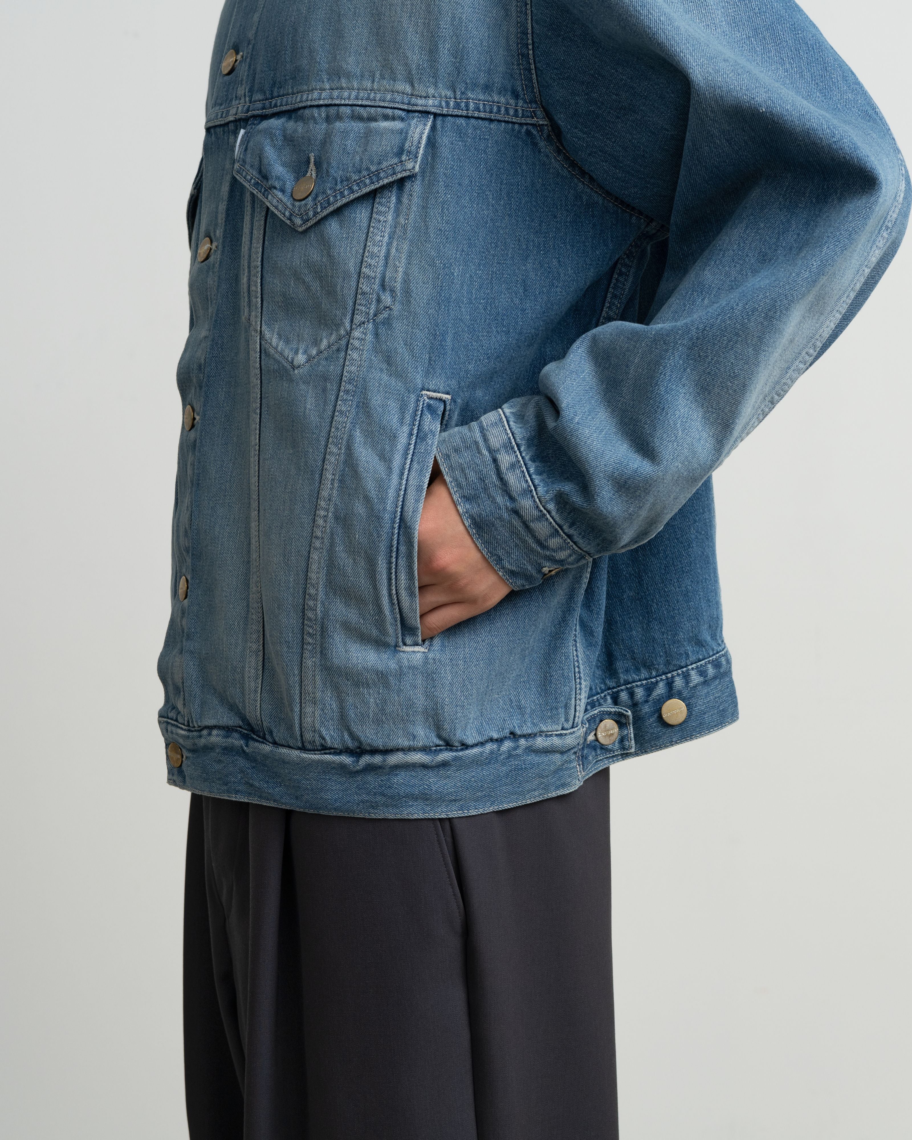 Selvage Denim Trucker Jacket -LIGHT FADE-