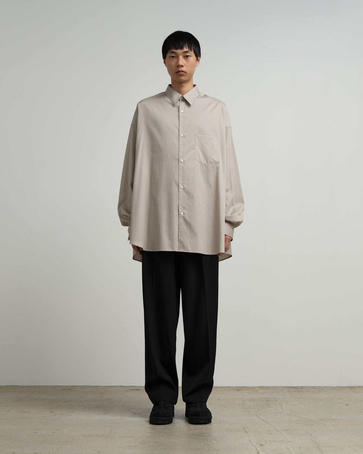 Silicon Poplin Oversized Regular Collar Shirt