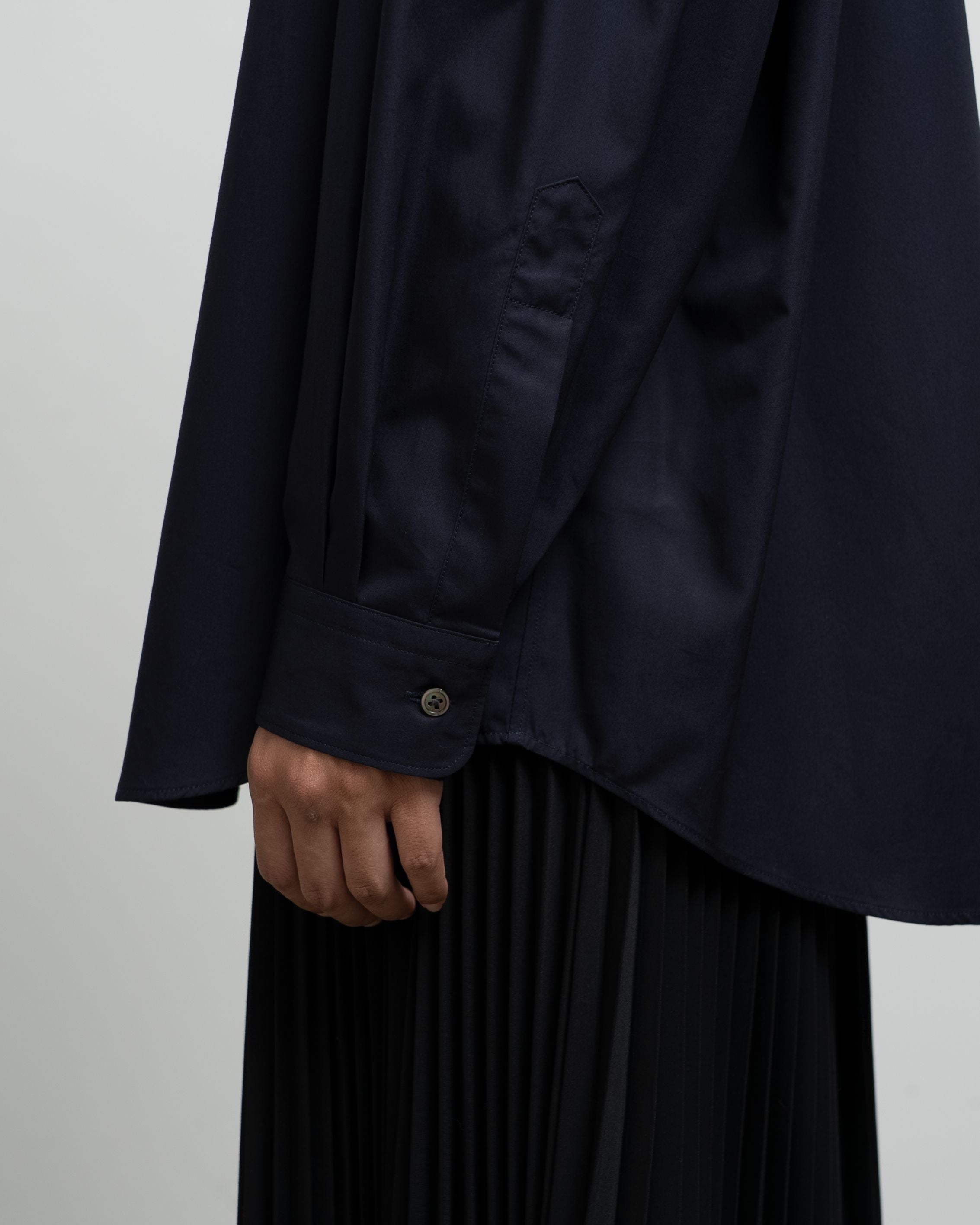【7/11(土)発売】High Count Broad L/S Oversized Band Collar Shirt