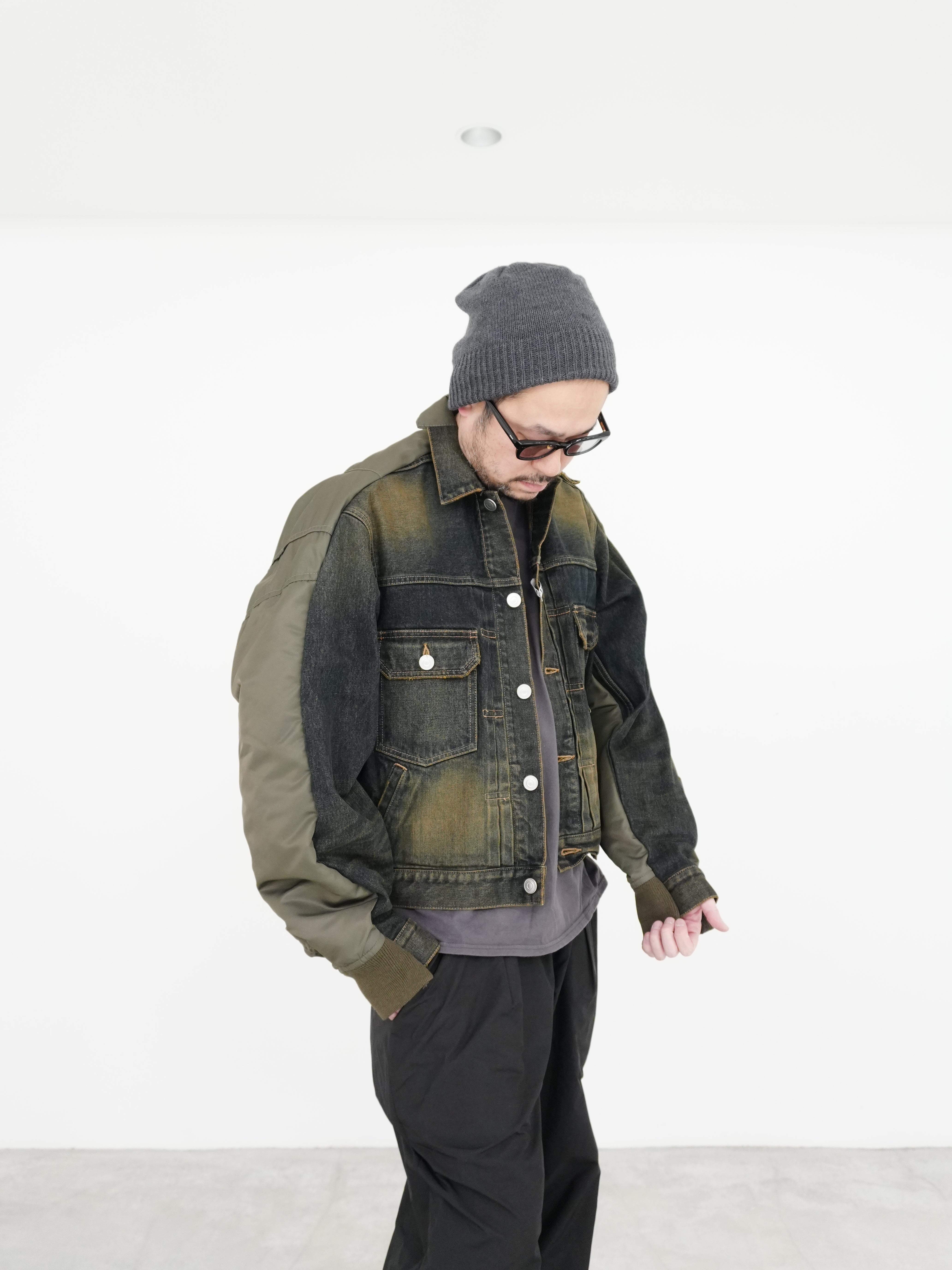 Front Back Combined Denim Jacket