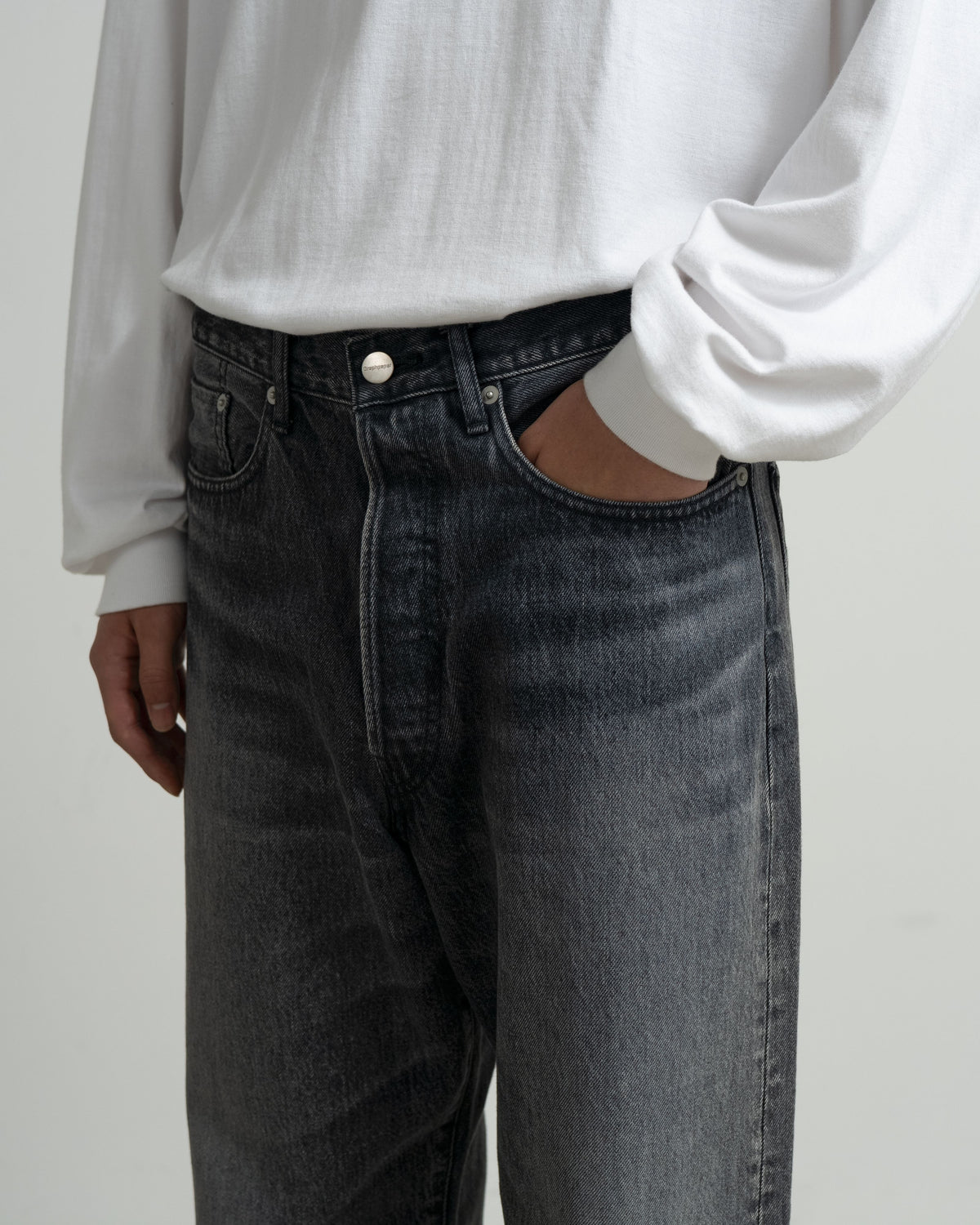 Selvage Denim Five Pocket Tapered Pants -LIGHT FADE-