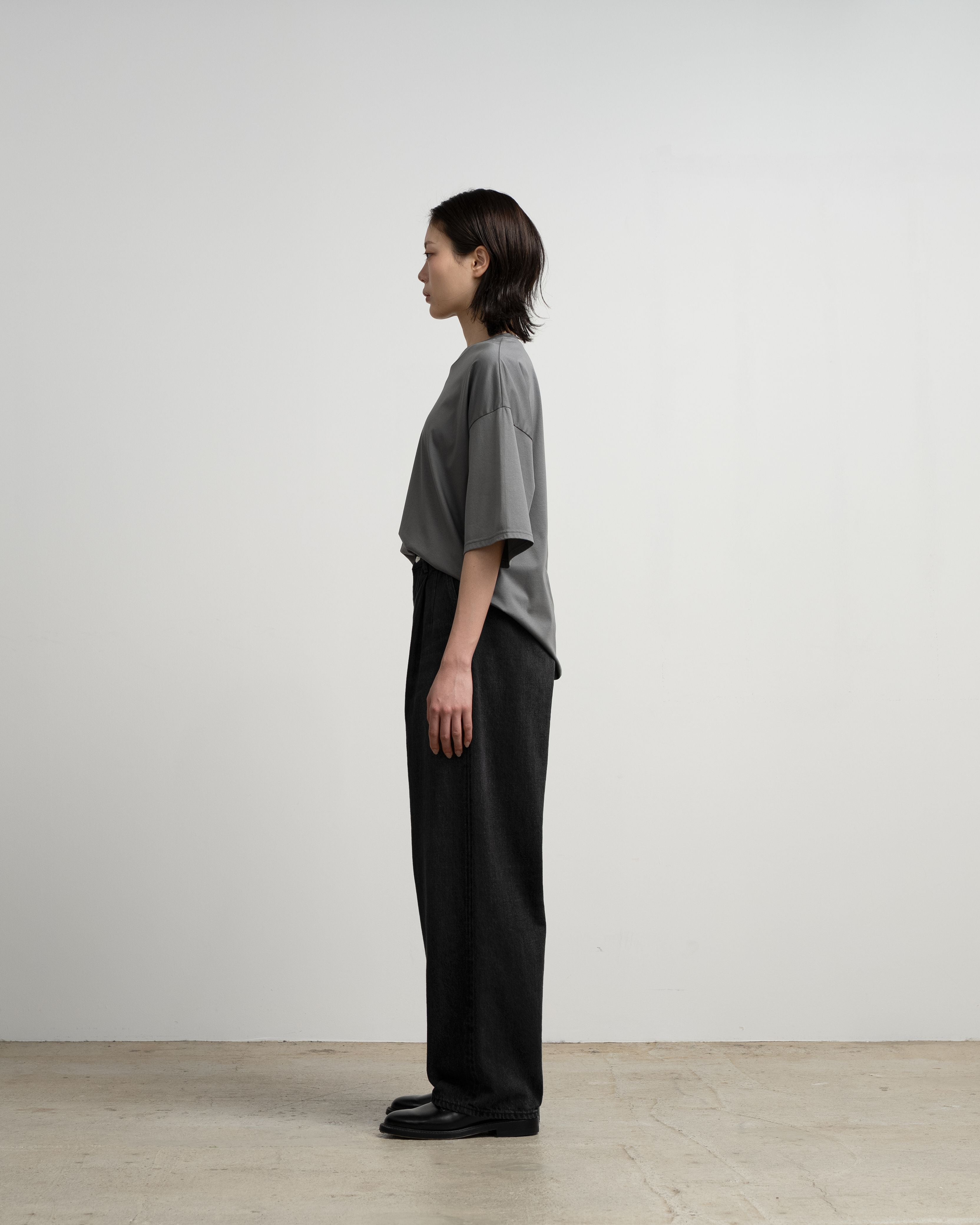 Selvage Denim Two Tuck Pants -DARK FADE-