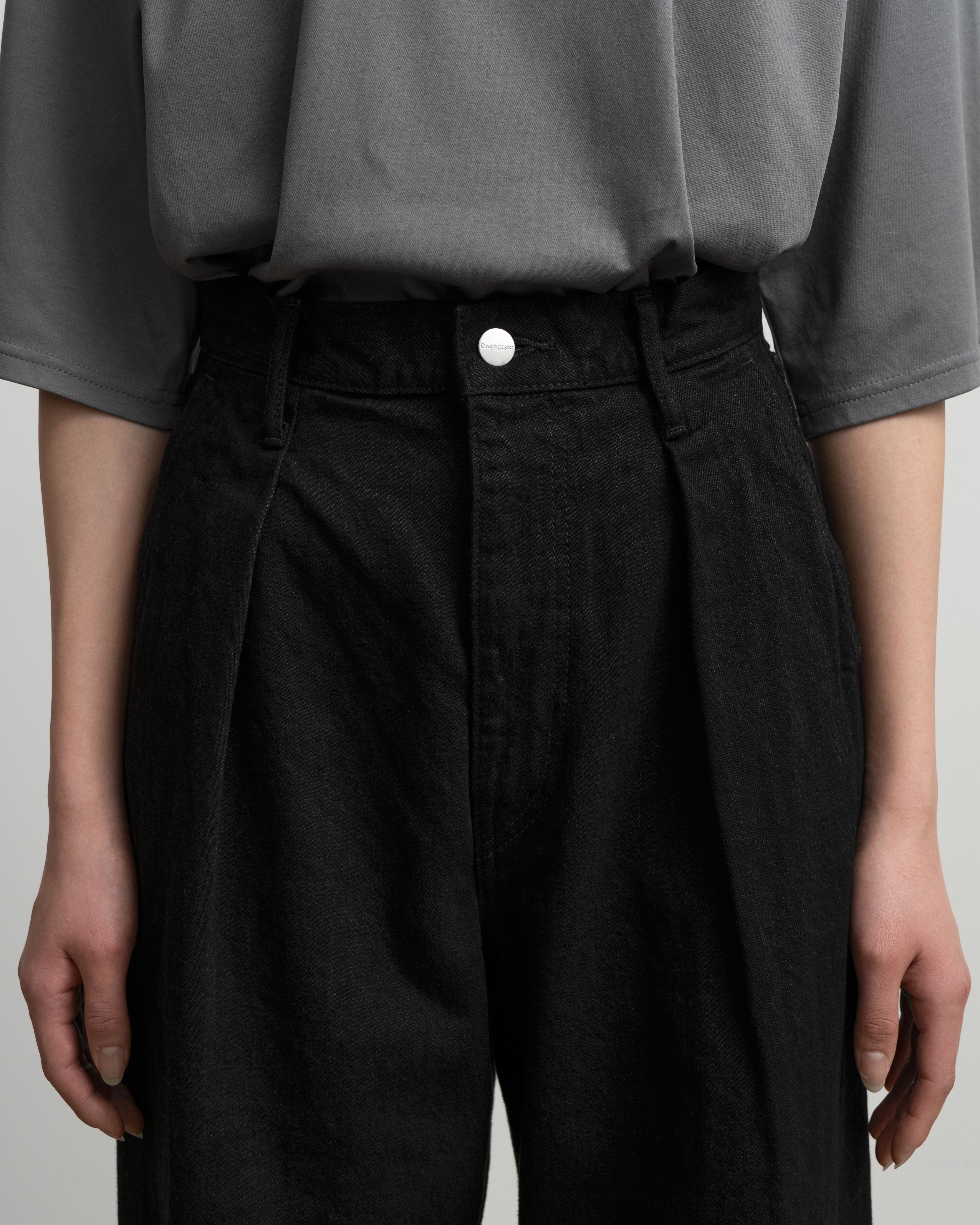Selvage Denim Two Tuck Wide Pants