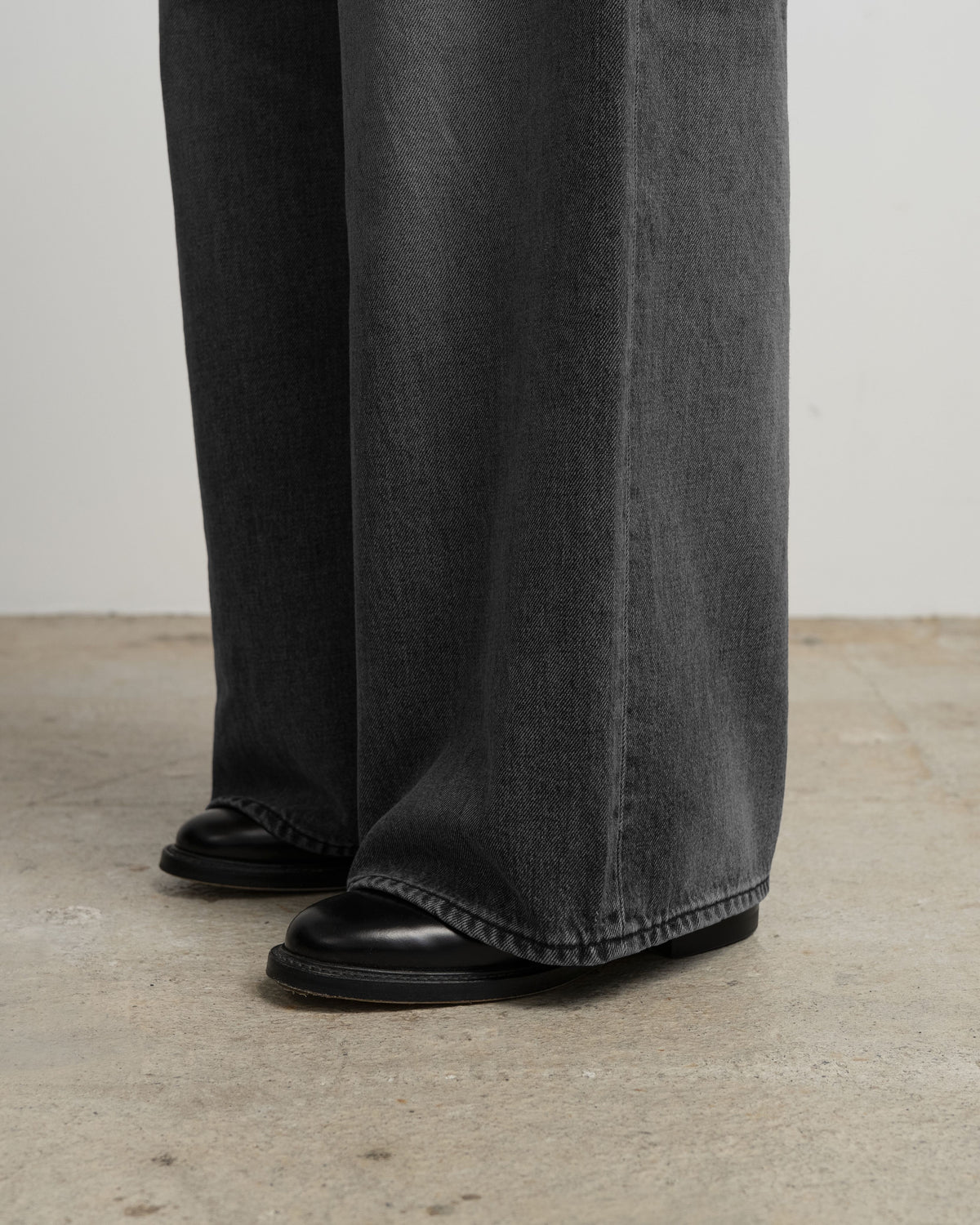 Selvage Denim Two Tuck Wide Pants-LIGHT FADE-