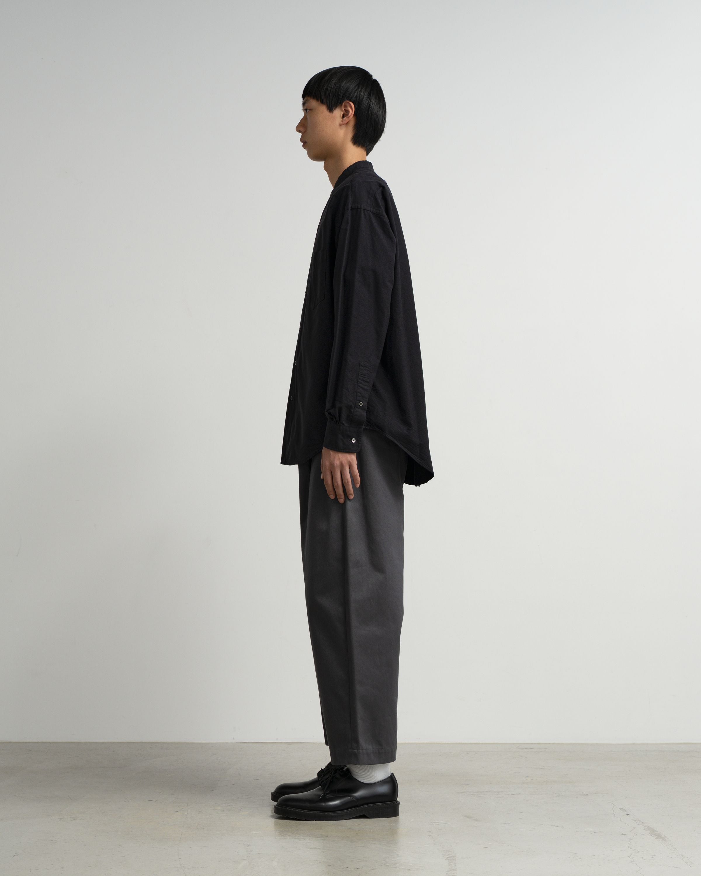 Oxford L/S Band Collar Box Shirt