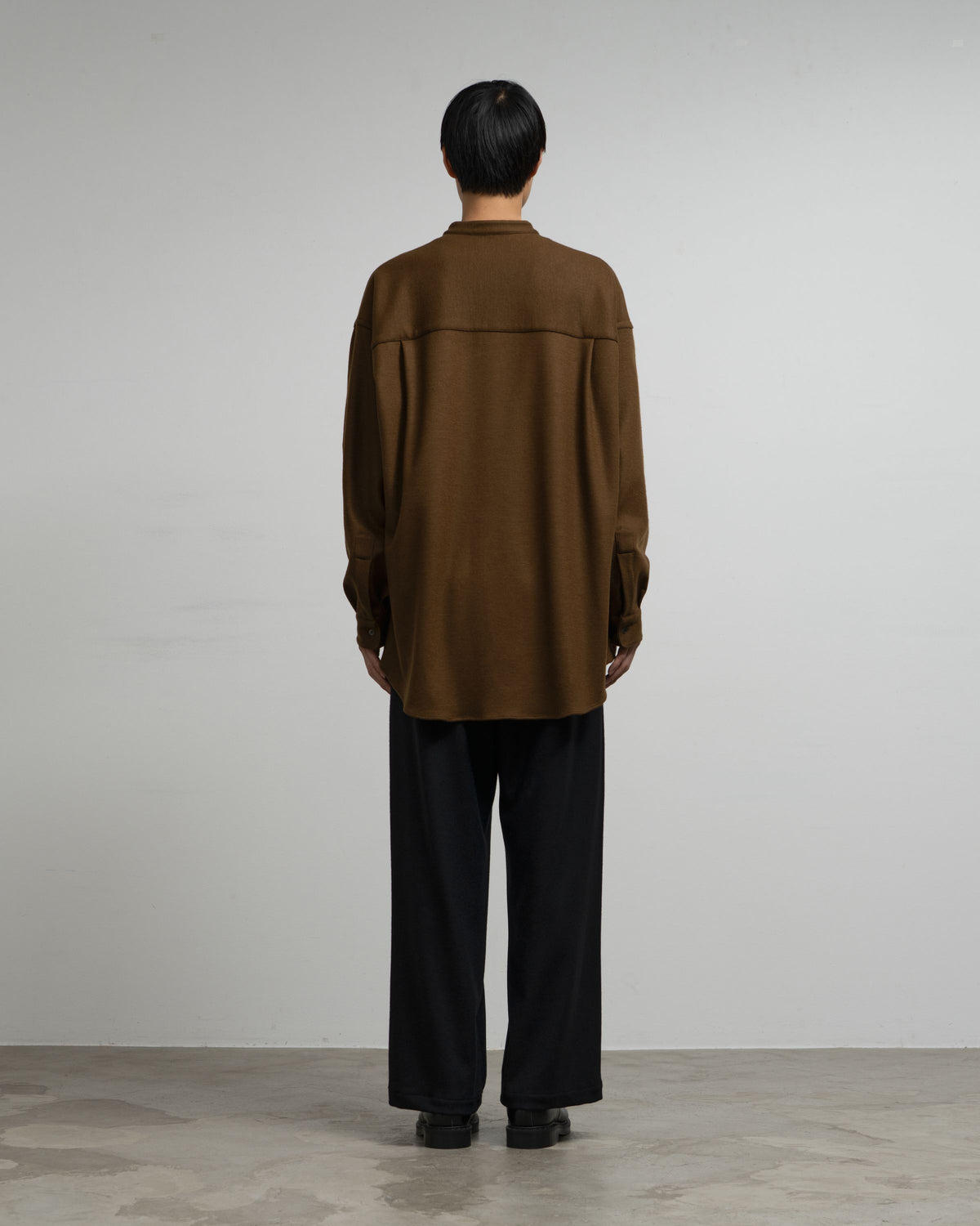 【10/3(土)発売】Wool Smooth Flannel Oversized Band Collar Shirt