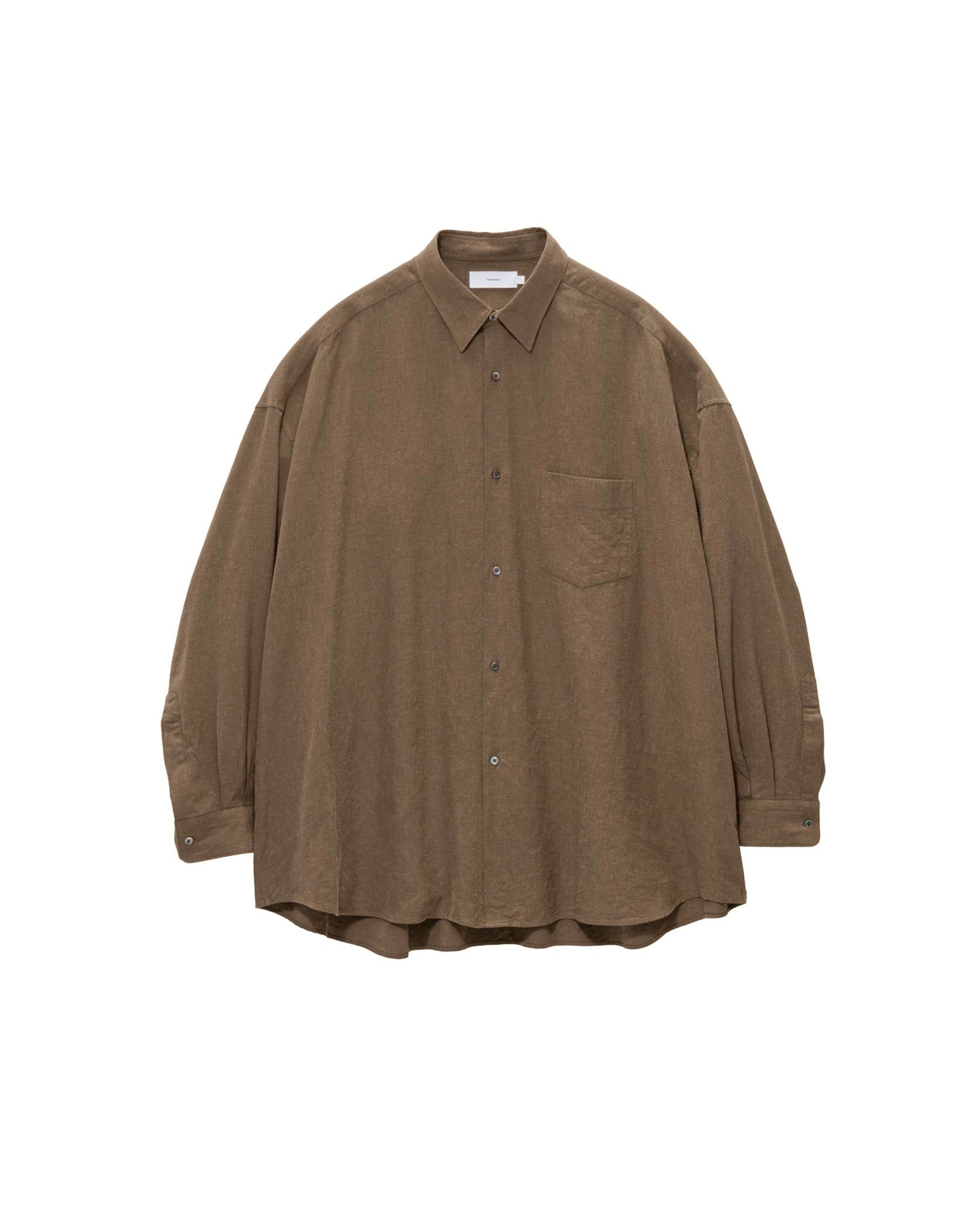 【7/18(土)発売】Linen Cupro L/S Oversized Regular Collar Shirt