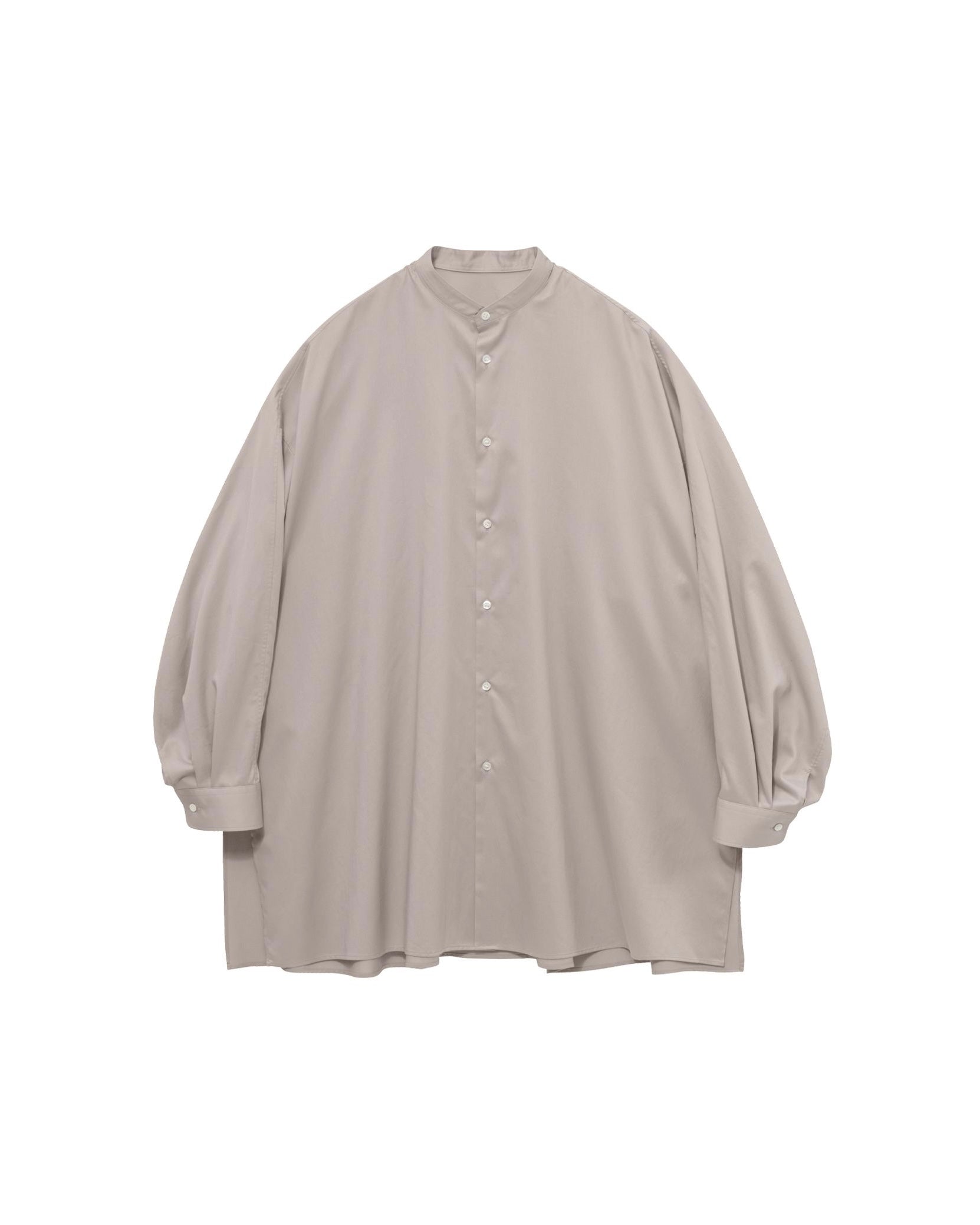 【8/8(土)発売】Silicon Poplin Deep Slit Band Collar Shirt