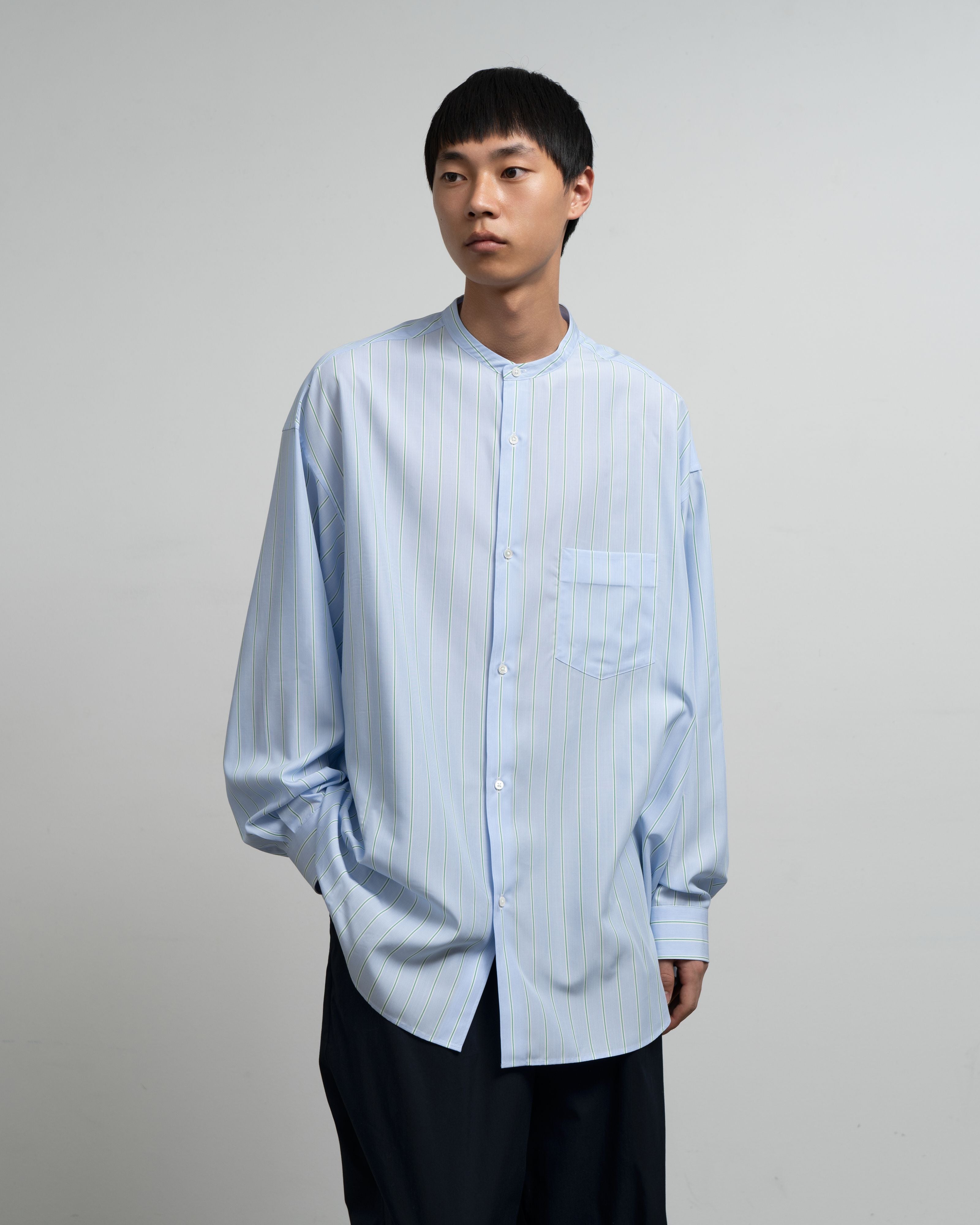 6/6(土)発売】SIDOGRAS L/S Oversized Band Collar Shirt