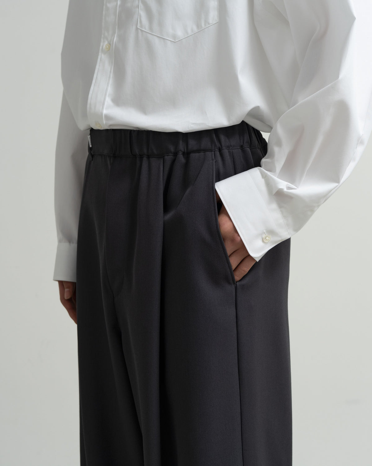 Scale Off Wool Wide Chef Pants