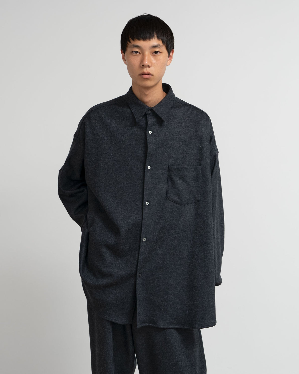 【10/3(土)発売】Wool Smooth Flannel Oversized Regular Collar Shirt