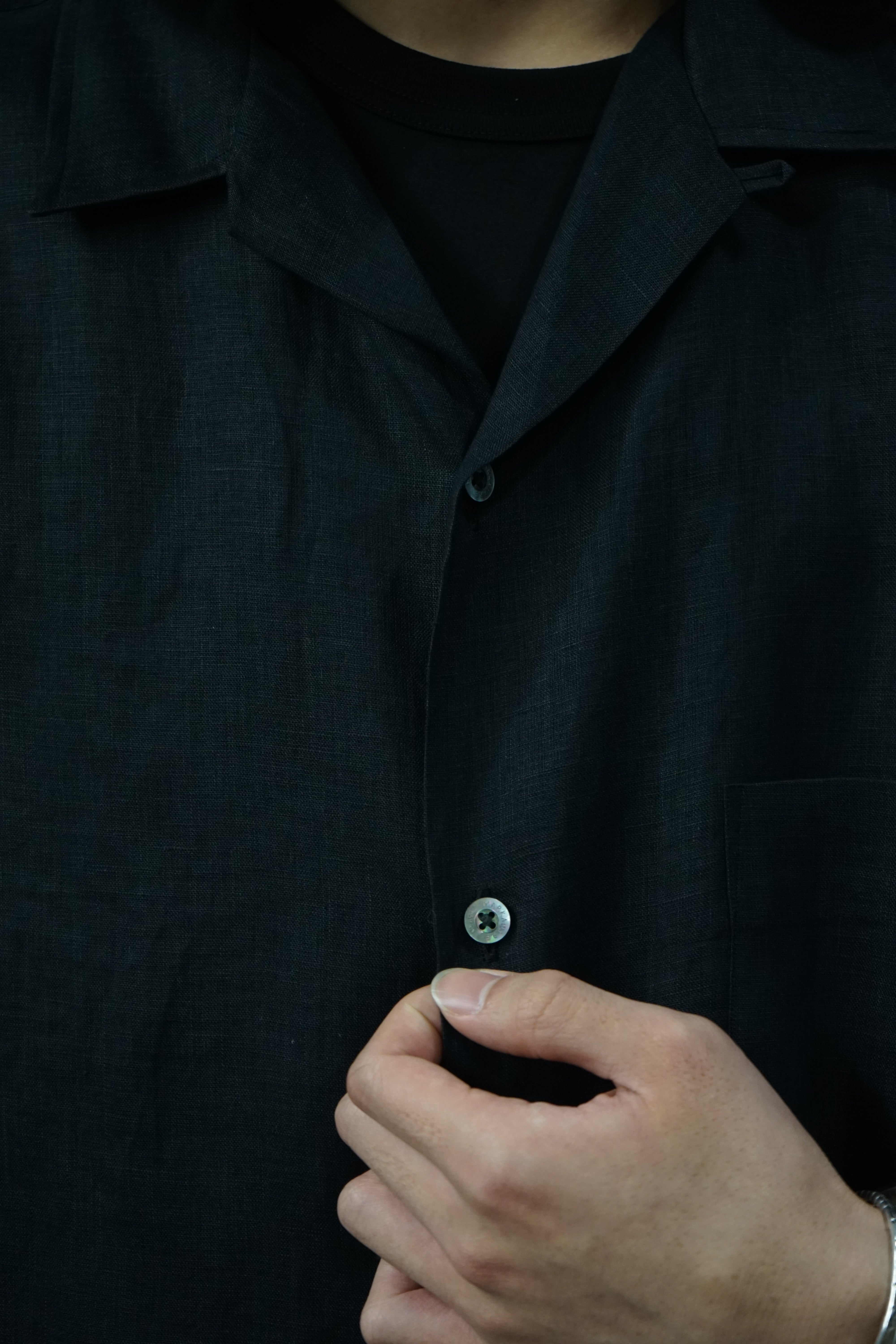 トップス HEMP SHIRTING NEW OPEN COLLAR S/S SHIRT HEMP SHIRTING NEW OPEN COLLAR S/S SHIRT