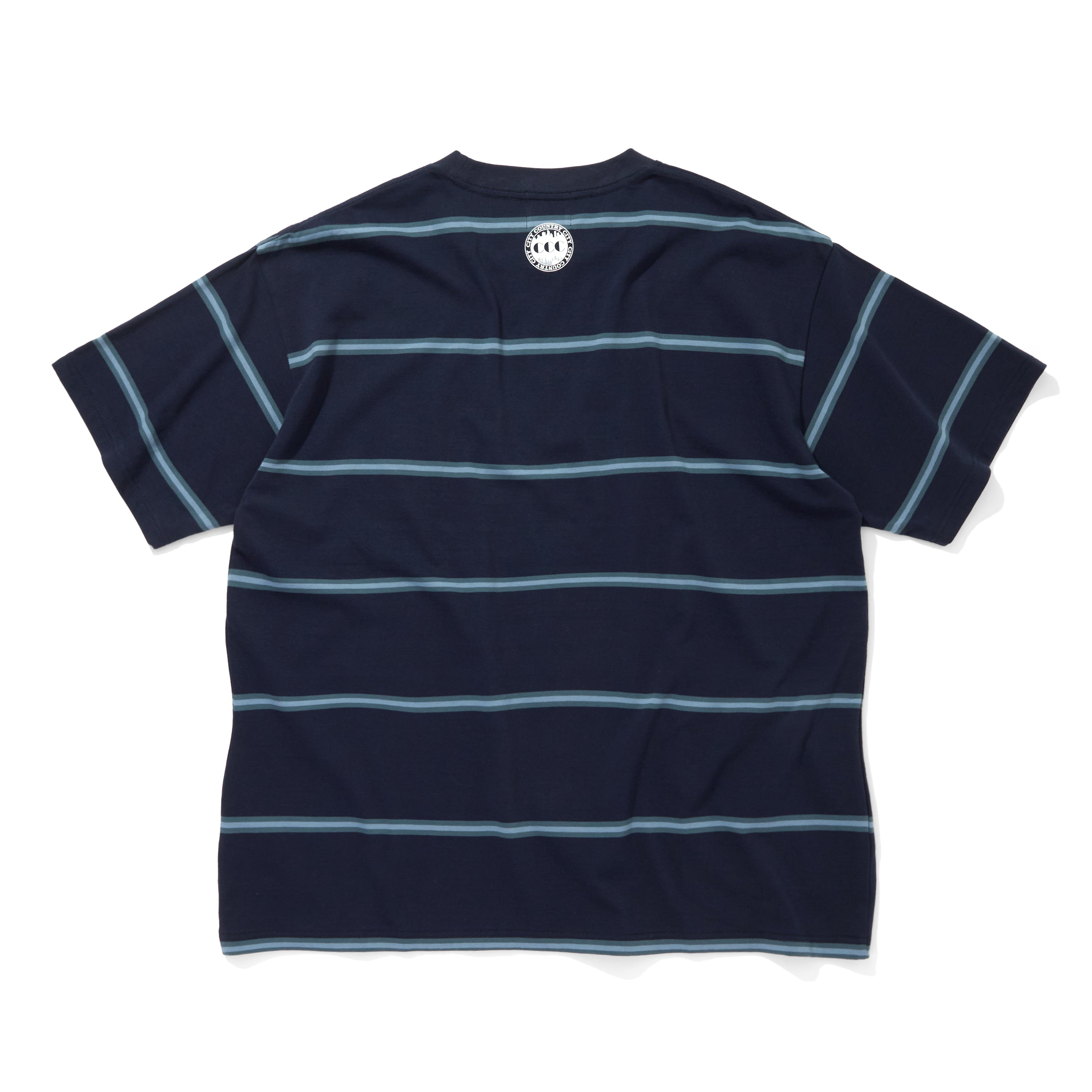 EMBROIDERD LOGO BORDER  T-SHIRT