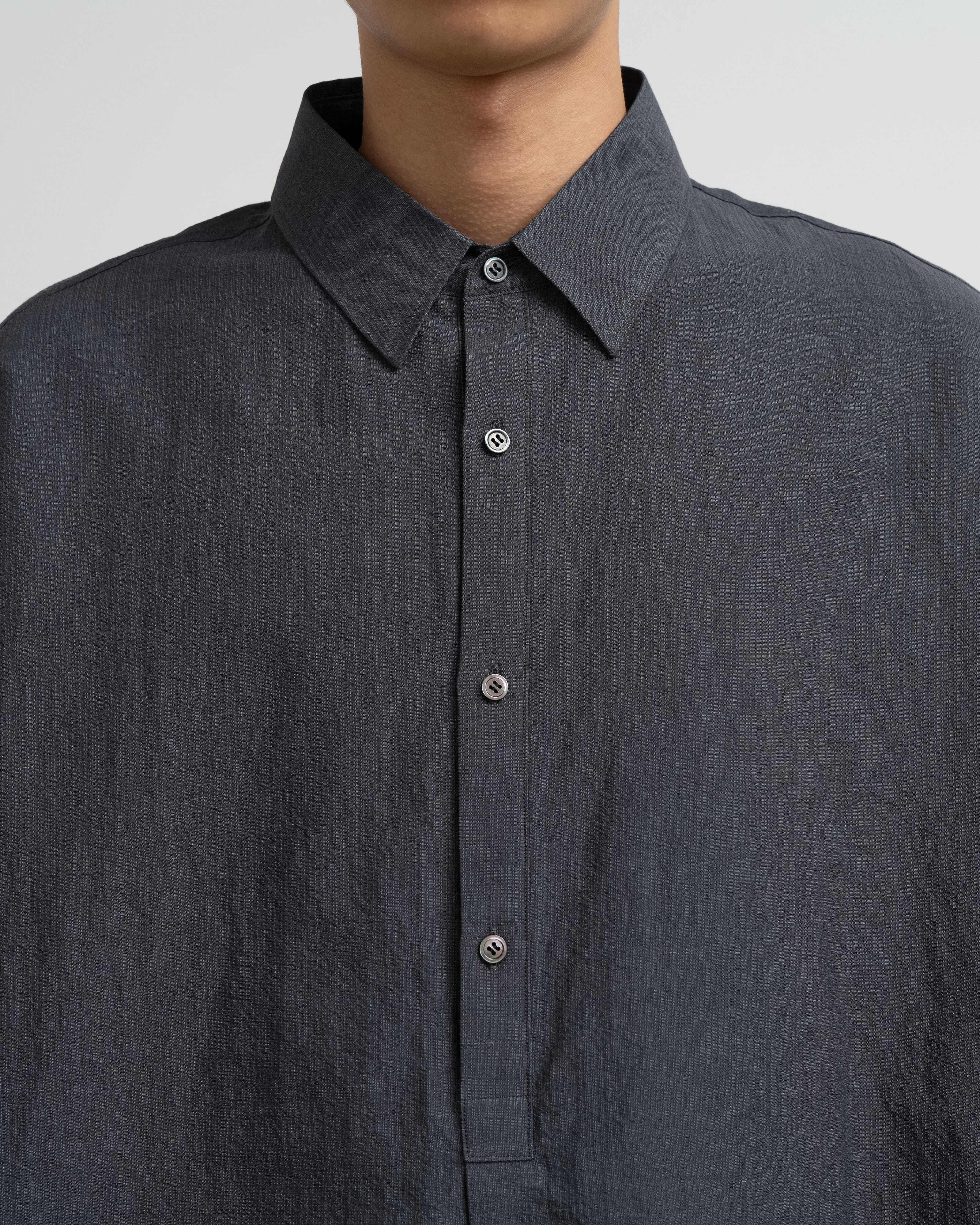 【5/23(土)発売】Cotton Linen Seersucker S/S Pullover Shirt