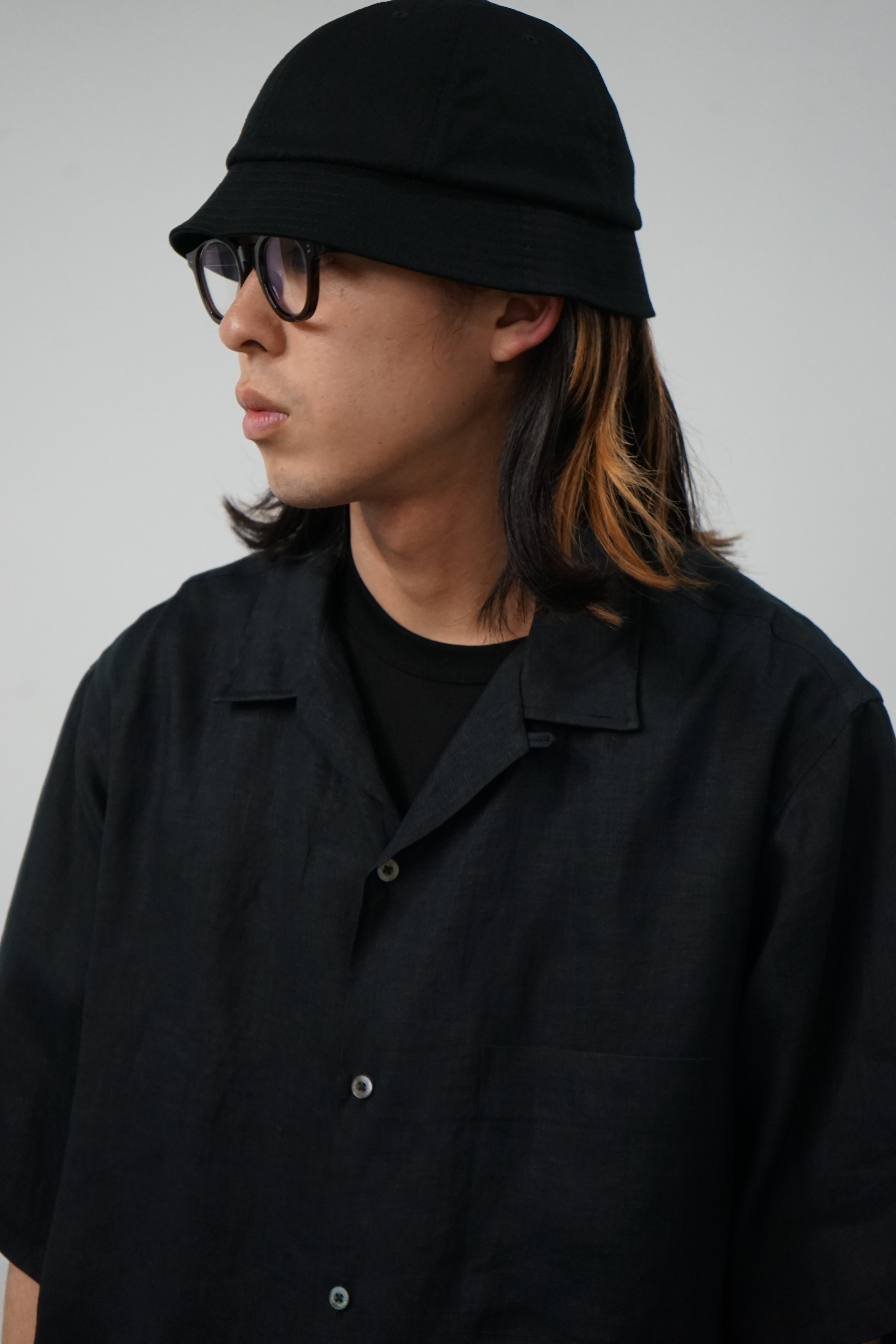トップス HEMP SHIRTING NEW OPEN COLLAR S/S SHIRT HEMP SHIRTING NEW OPEN COLLAR S/S SHIRT