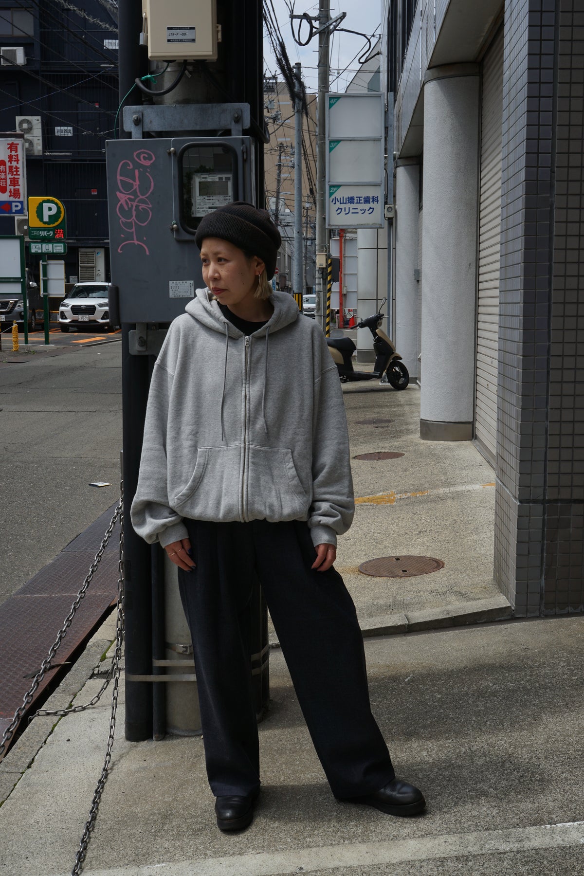 WOOL COTTON 2 TUCK TROUSERS