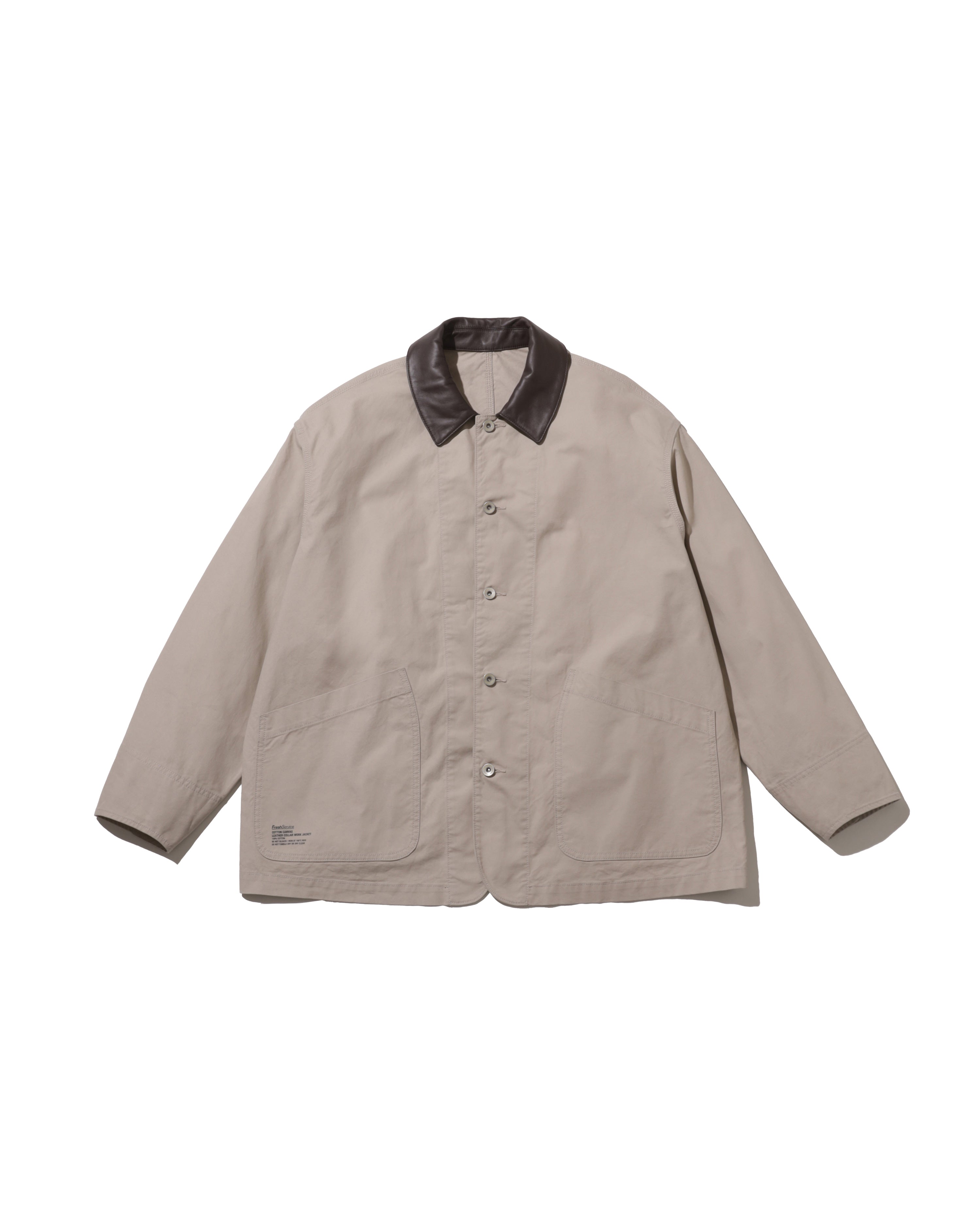 【9/5(土)発売】COTTON CANVAS  LEATHER COLLAR WORK JACKET