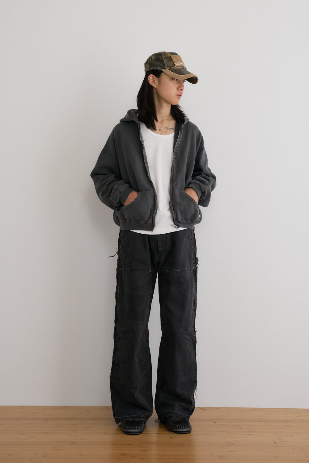 【10/31(土)発売】60’s Faded Zip hoodie / Chacoal Grey