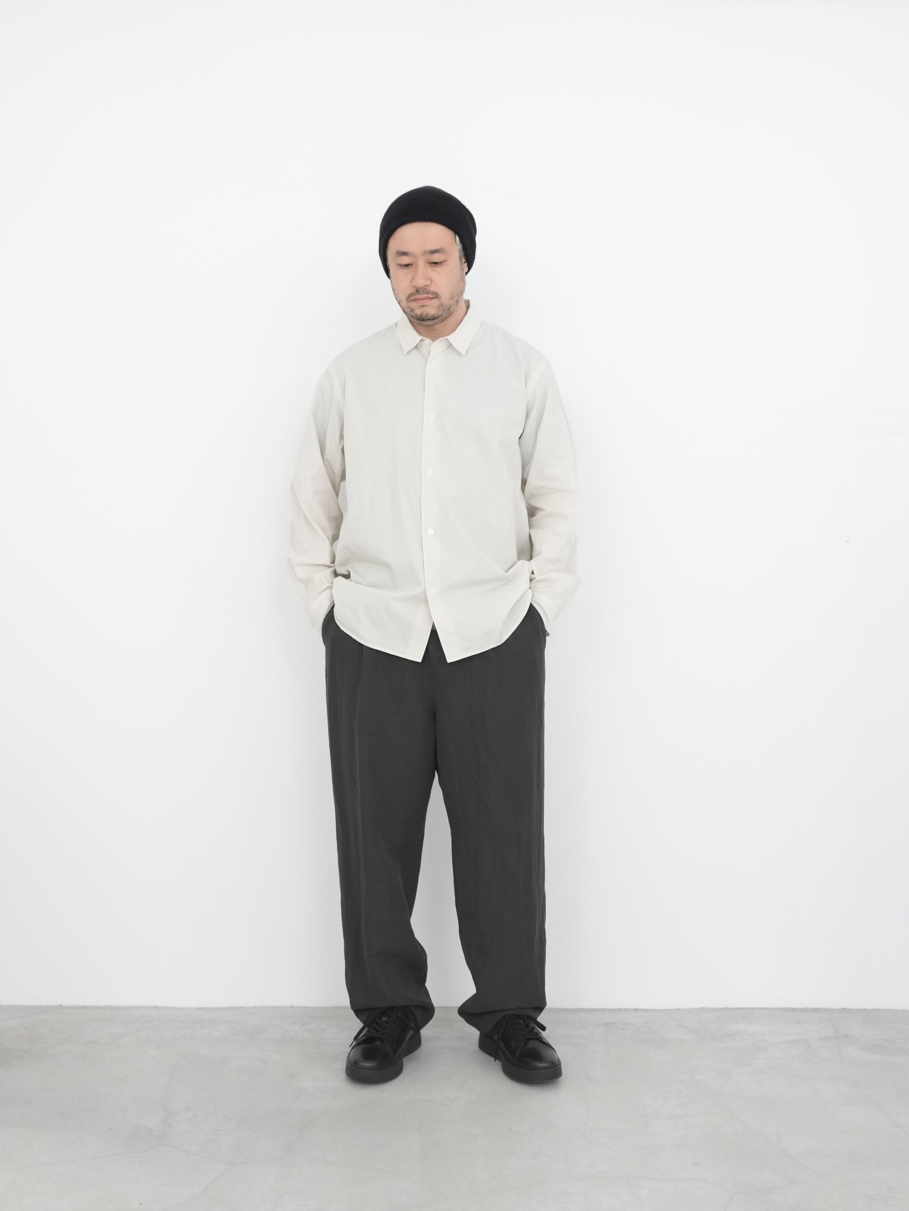 SHRINK COTTON LAWN OVERSIZED SHIRT