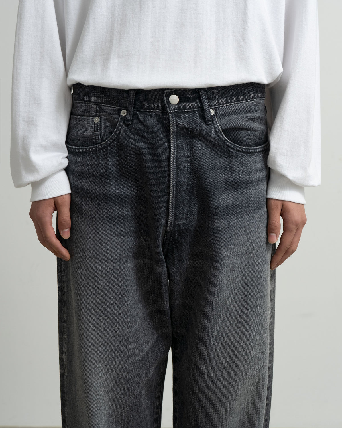 Selvage Denim Five Pocket Tapered Pants -LIGHT FADE-